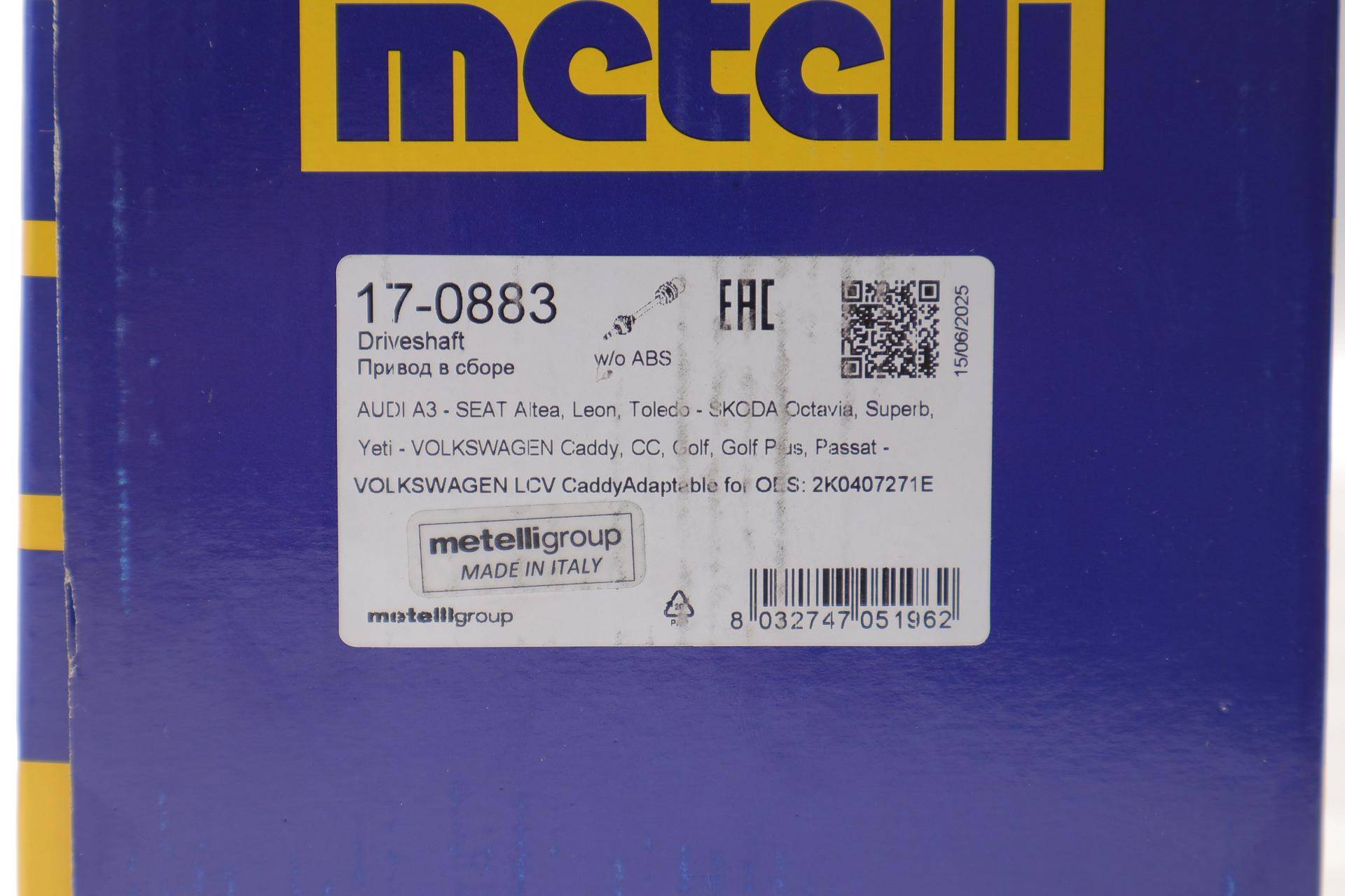 Піввісь (передня) VW Caddy III 1.2 TSI/1.6 TDI/1.9 TDI 04-15 (L) (36х28x514)