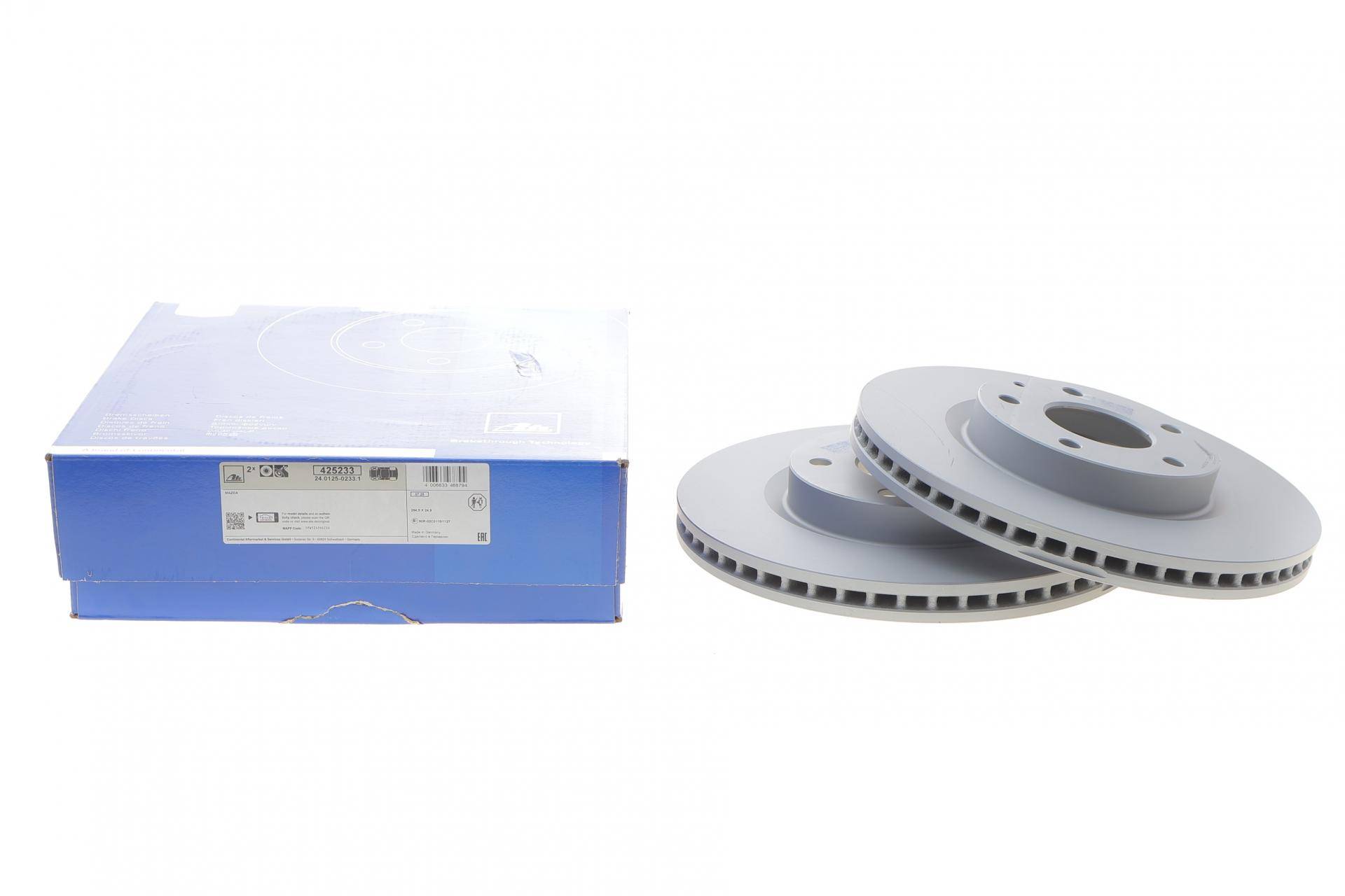 Диск гальмівний (передній) Mazda 3 18- (294.5x24.9)