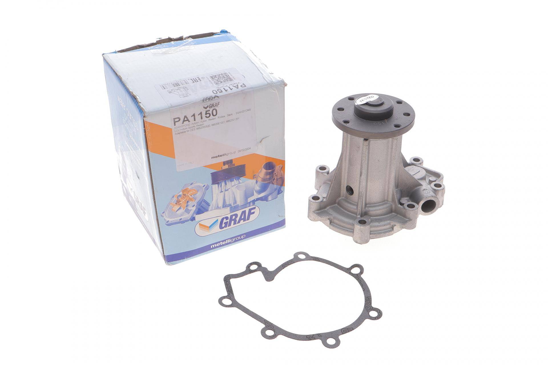 Помпа води Ssangyong Actyon/Kyron 2.0Xdi 06-/Rexton/Rodius/Stavic 2.7Xdi 04- (R/B) (10 лоп)