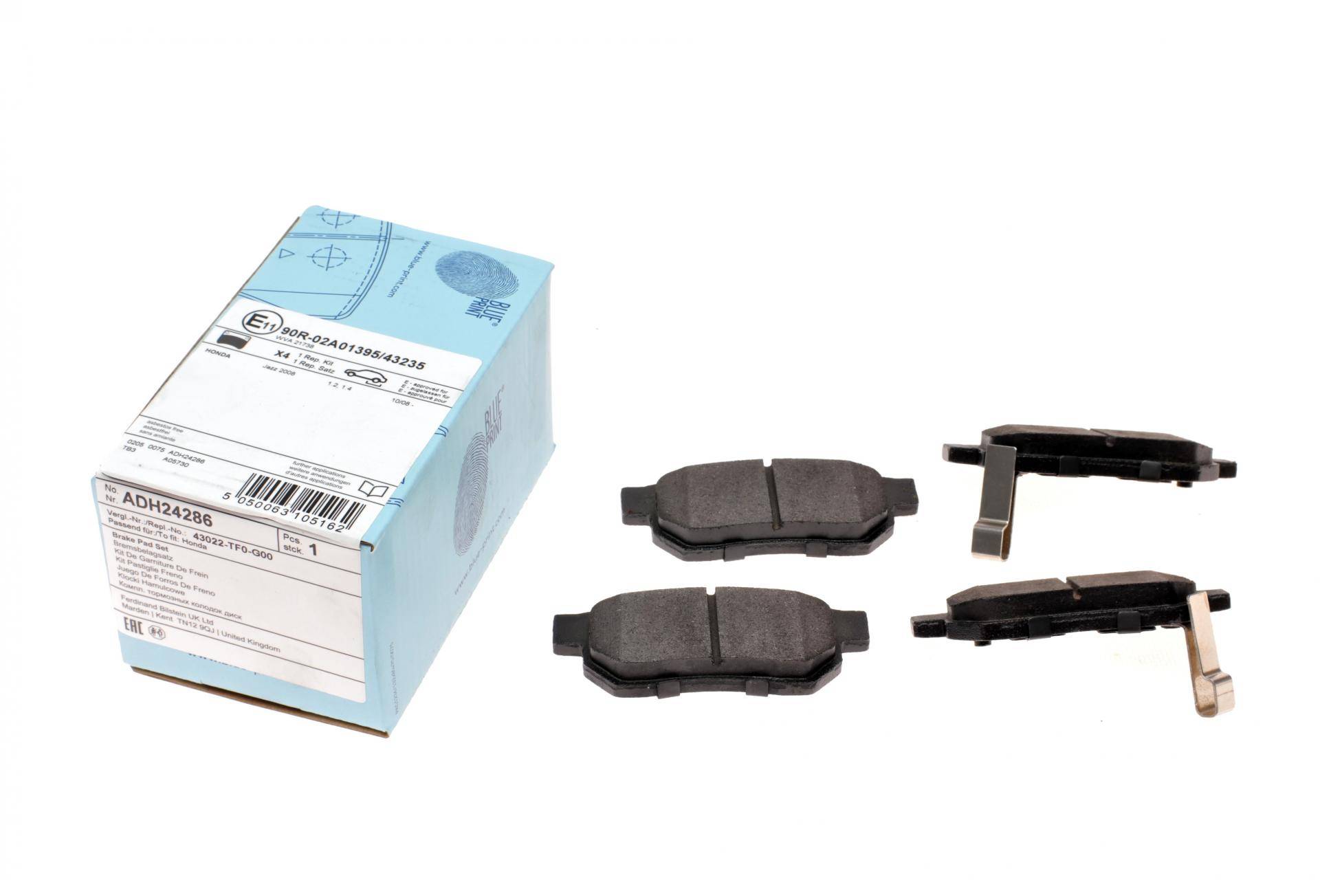 Колодки гальмівні (задні) Honda Jazz 1.2-1.5 16V 02-