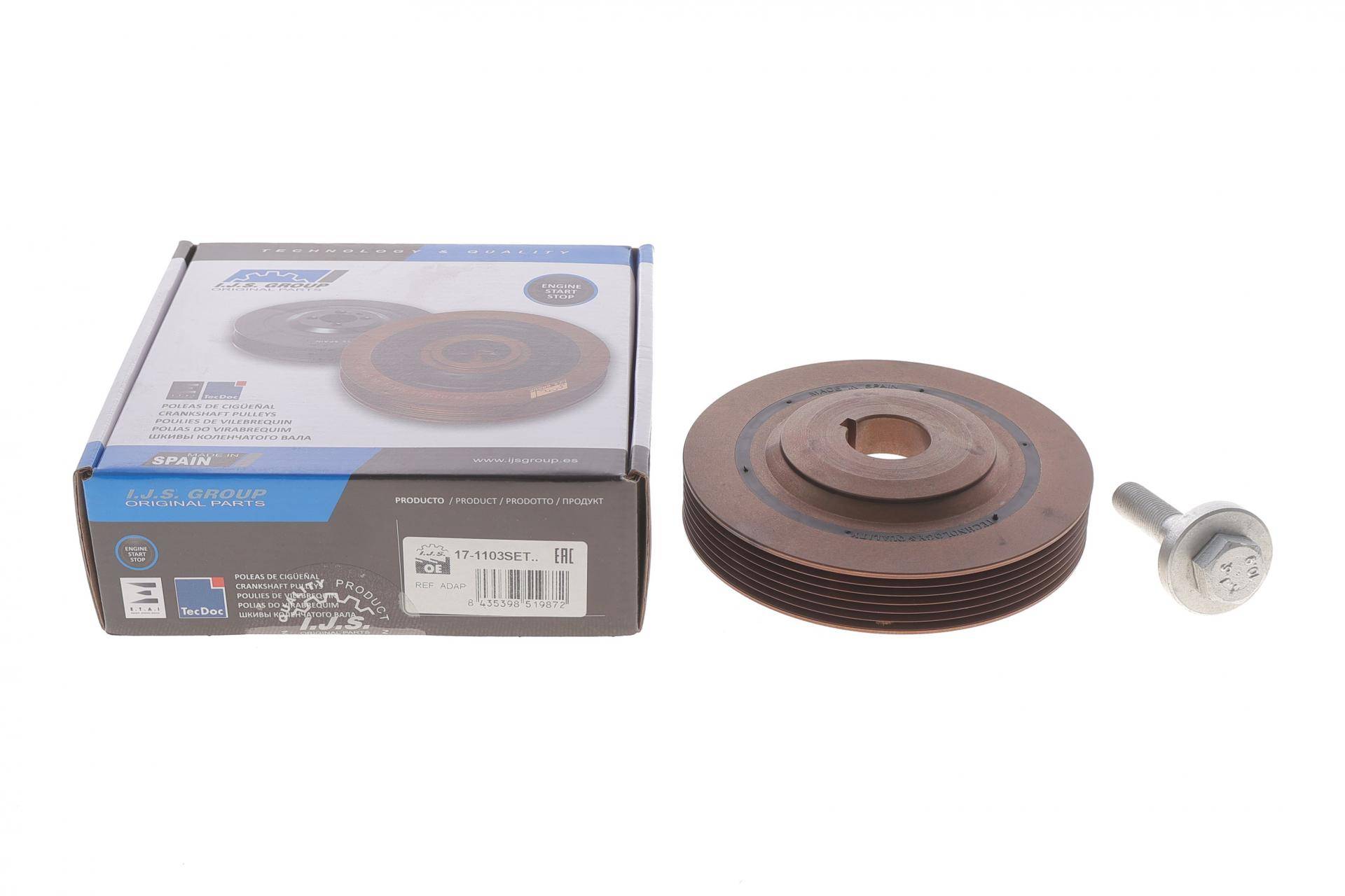 (к-кт з болтом) Шків колінвалу Citroen Jumpy/Peugeot Expert 2.0 00-06