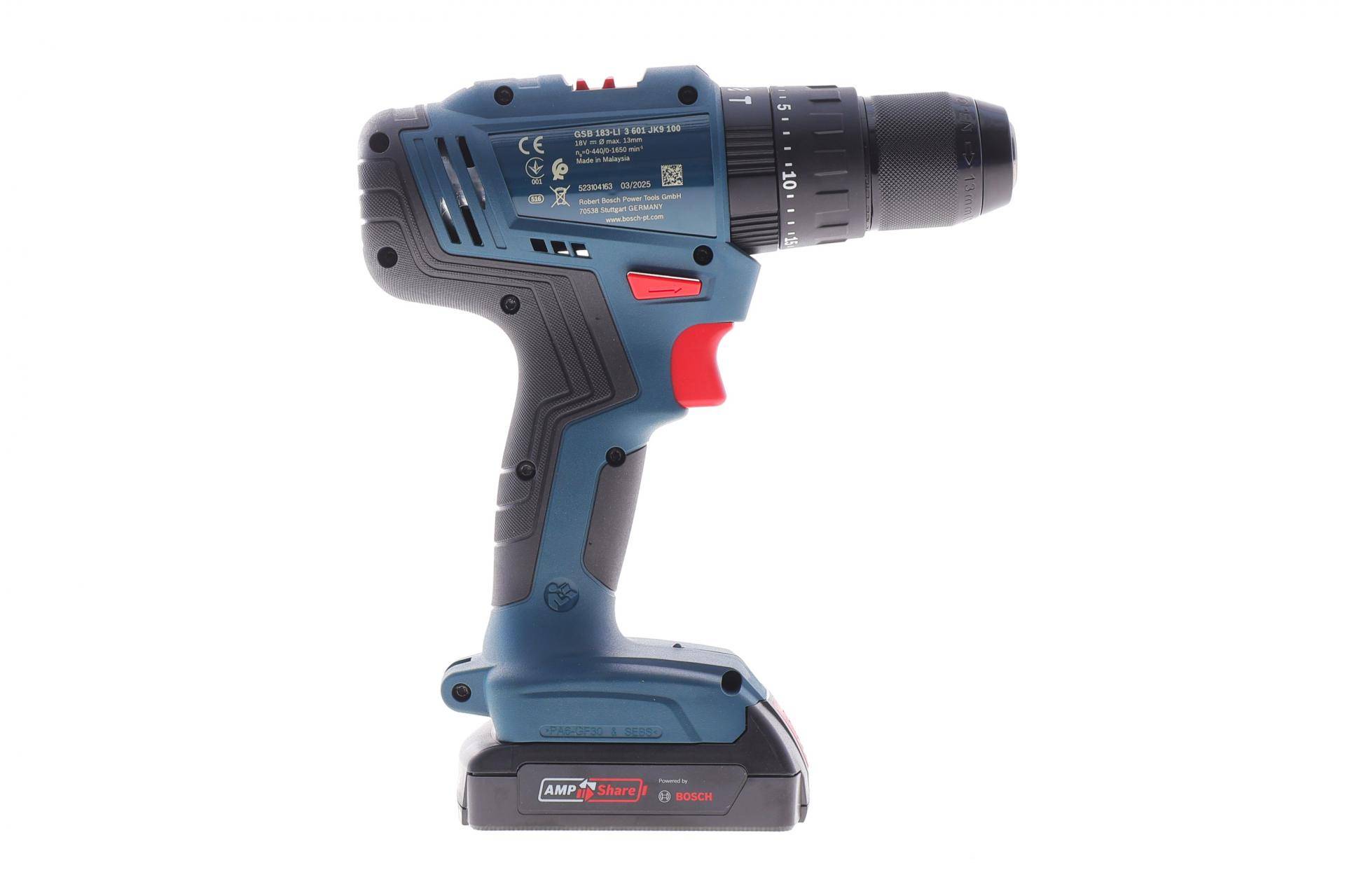 Шуруповерт акумуляторний GSB 183-Li 18V/2.0Ah 56 Нм (+ зарядка)