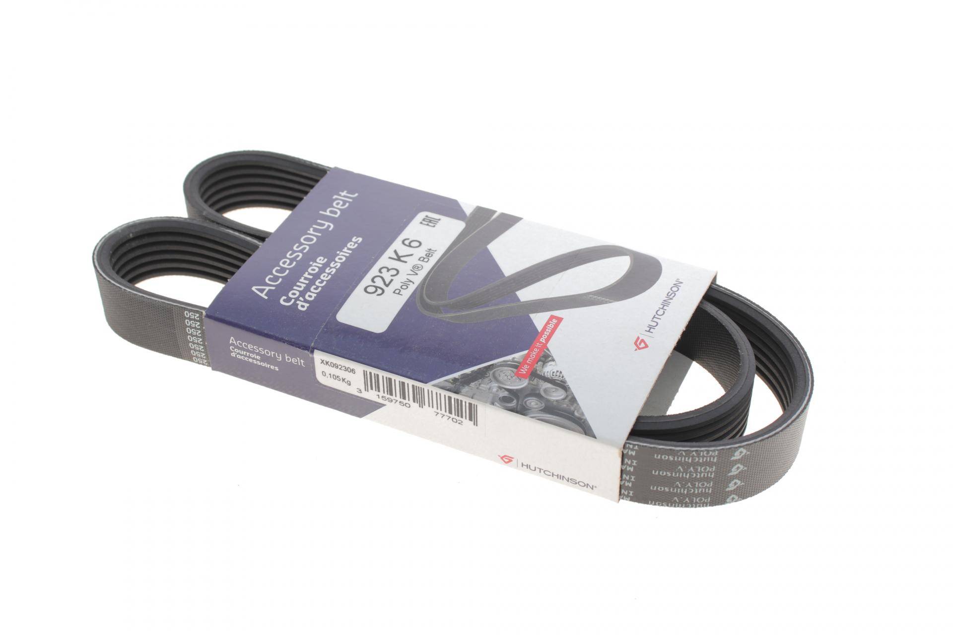 Ремінь генератора VW T4/Caddy 1.9TDI (6PK923)(замінено на 926 K 6)