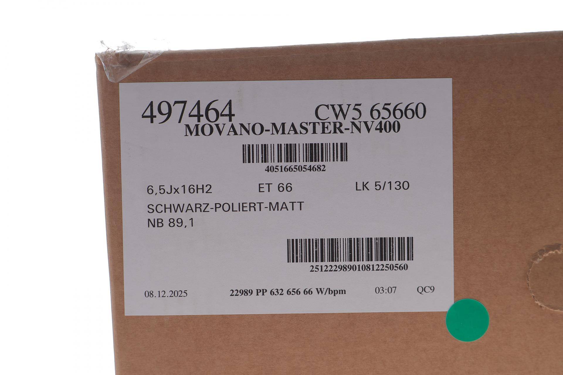 Диск колісний Renault Master 3 10- (6.5Jx16 5x130x89.1 ET66) (black polished matt) (легкосплавний)