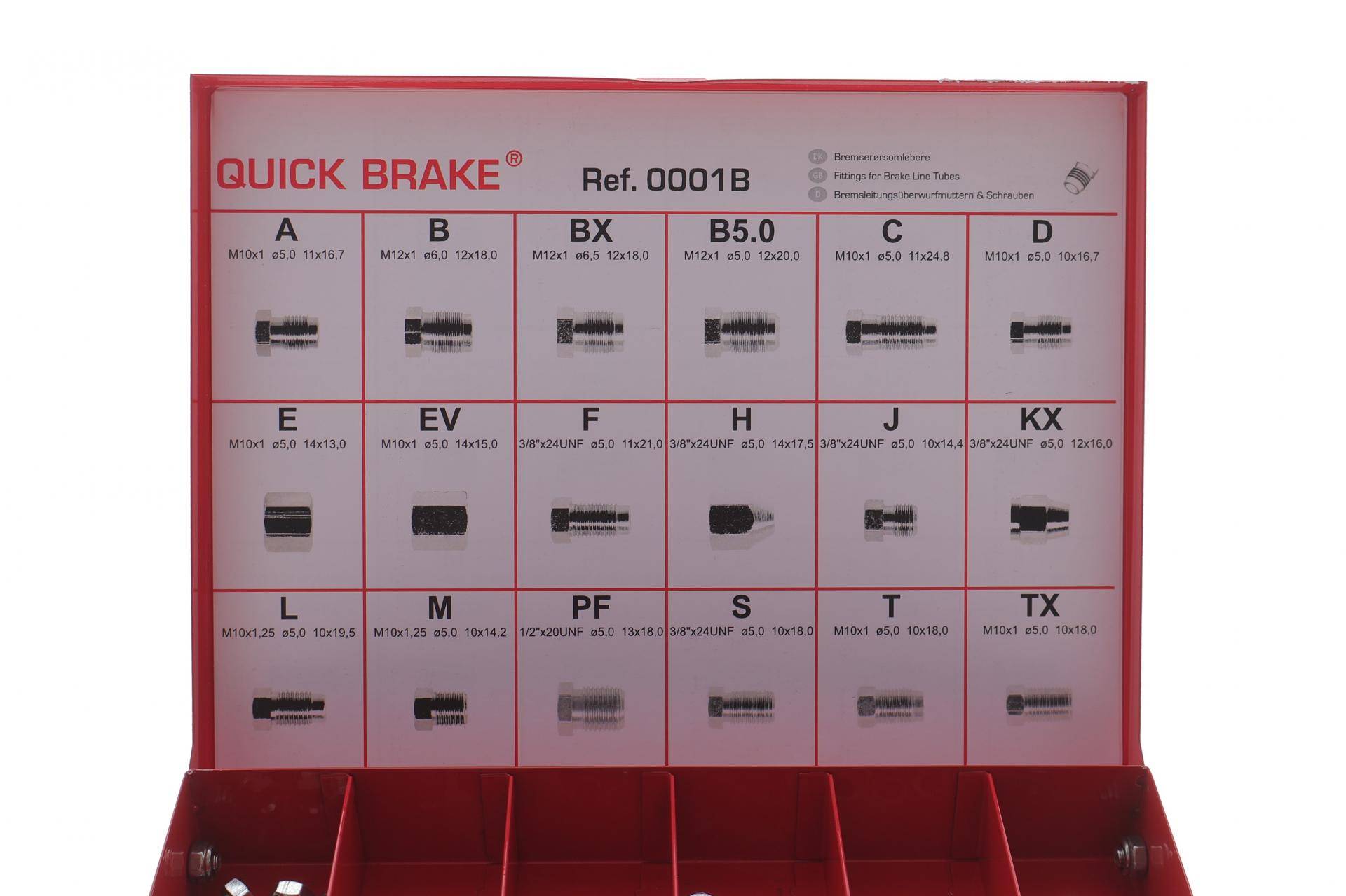 Комплект фітингів і з'єднувачів трубок гальмівних d=5.0-6.5 (К-кт 91 шт.)
