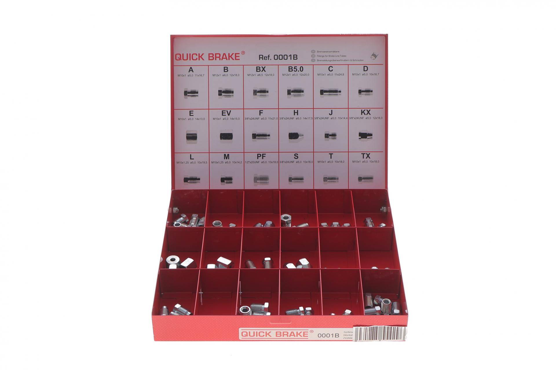 Комплект фітингів і з'єднувачів трубок гальмівних d=5.0-6.5 (К-кт 91 шт.)