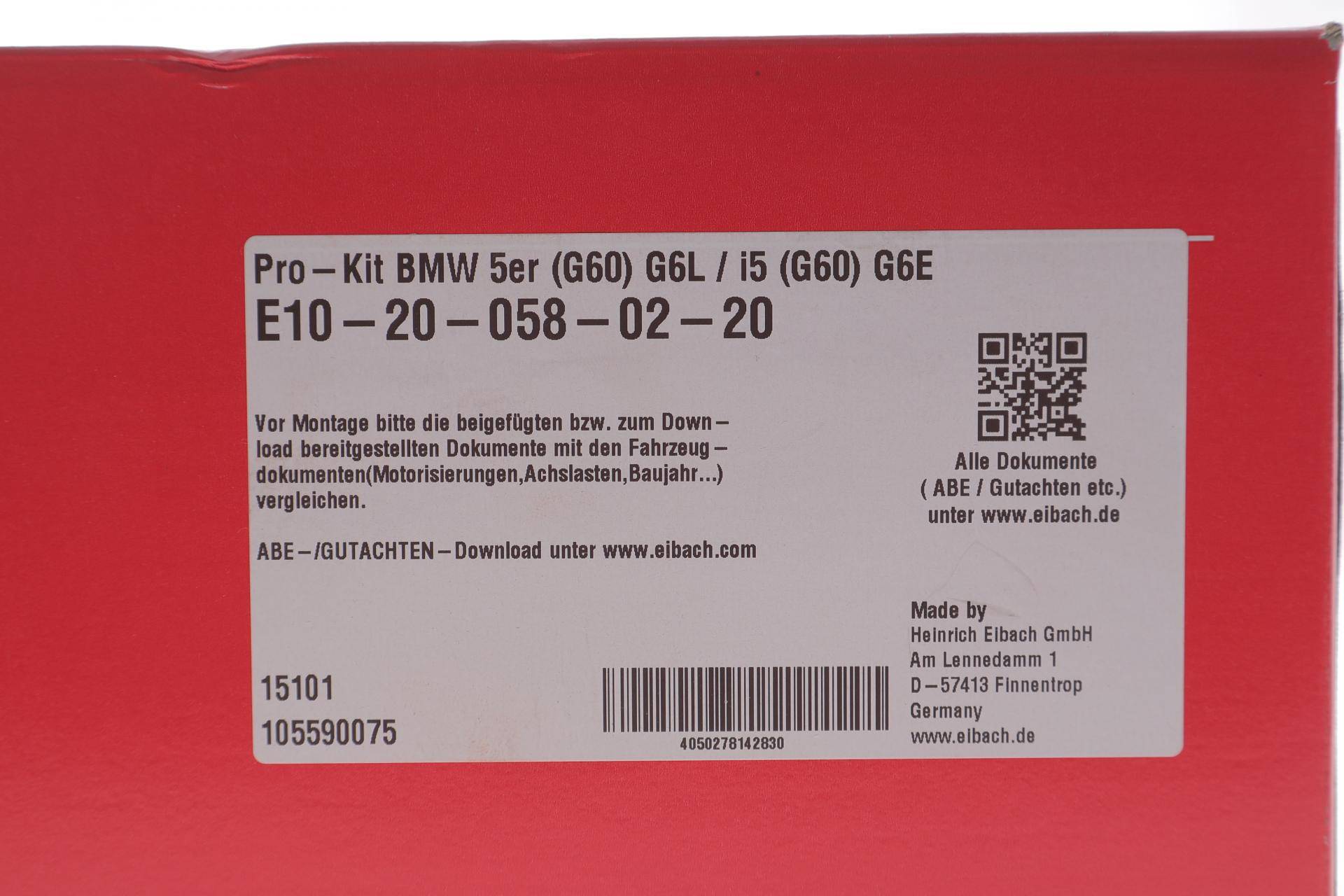 Комплект пружин (Pro-Kit) BMW M5 (G30/F90) 17- (S63) (4 шт.)