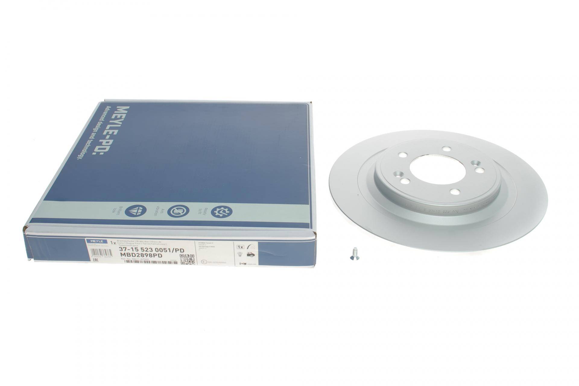 Диск гальмівний (задній) Hyundai Tucson 20-/Kia Sportage Vi 21- (300x10) (повний) (з покриттям)