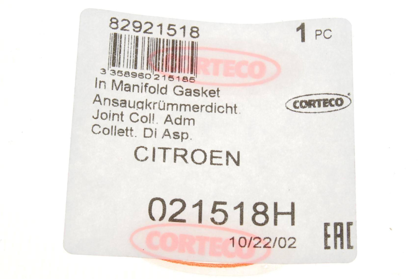 Прокладка колектора впускного Citroen Berlingo/Jumper/Jumpy/Peugeot Boxer/Expert/Partner 2.0 HDi 99