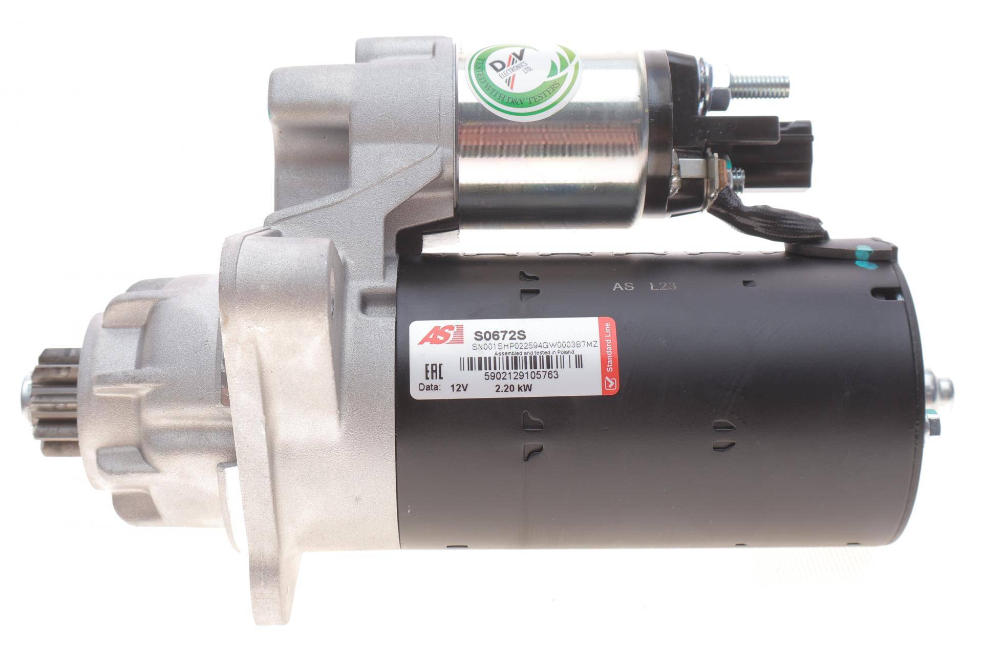 Стартер VW Touareg 2.5 TDI 03-10/Touran 1.6/1.9-2.0 TDI 03-10 (2.2kw) (z=9)