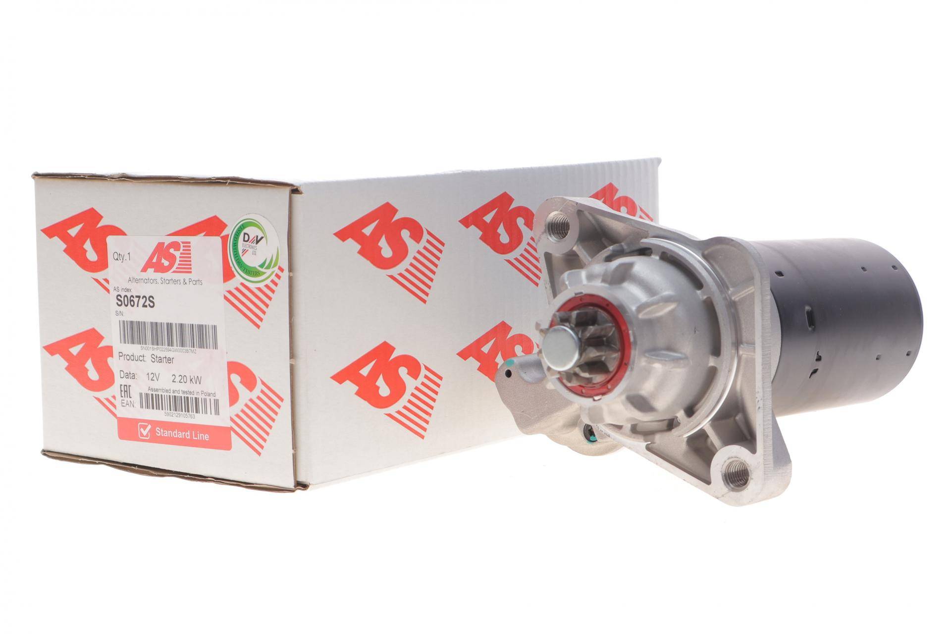 Стартер VW Touareg 2.5 TDI 03-10/Touran 1.6/1.9-2.0 TDI 03-10 (2.2kw) (z=9)