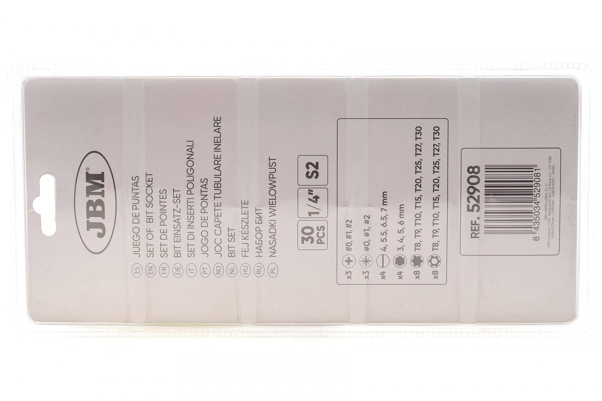 Набір головок 1/4" зі вставками комбінованими 30 од.