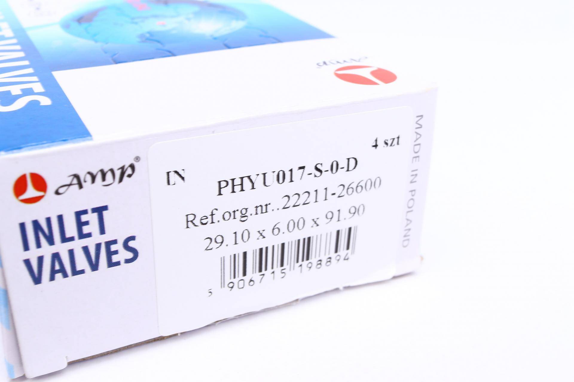 Клапан (впуск) Hyundai Accent 1.4/1.5/1.6 16V (29.1x6x91.9) (вальцювання)