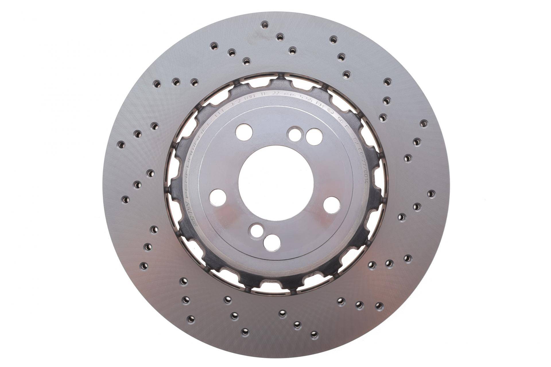 Диск гальмівний (задній) BMW M3 (F30/F80)/M4 (F82/F83) 14-20 (370x24) (R) (з покрит.) (вентил.) (з отворами)