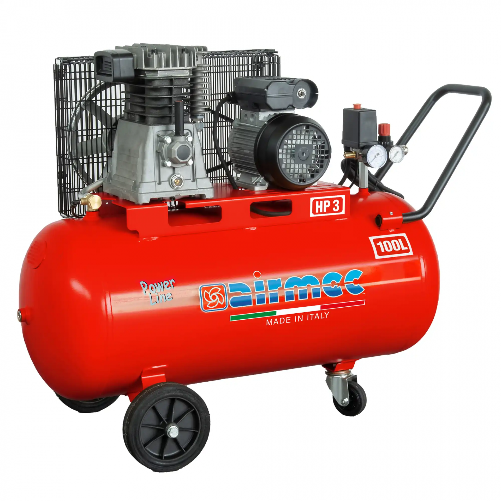 Компресор пневматичний поршневий CRM 100-3 TH25/100 л/230 В/2,2 кВТ/320 л/хв