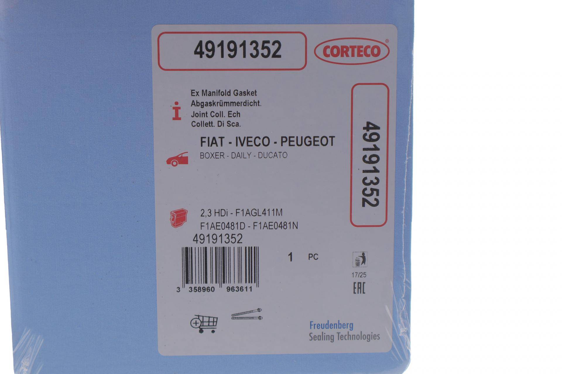 Прокладка колектора випускного Iveco Daily/Fiat Ducato 2.3JTD 02-