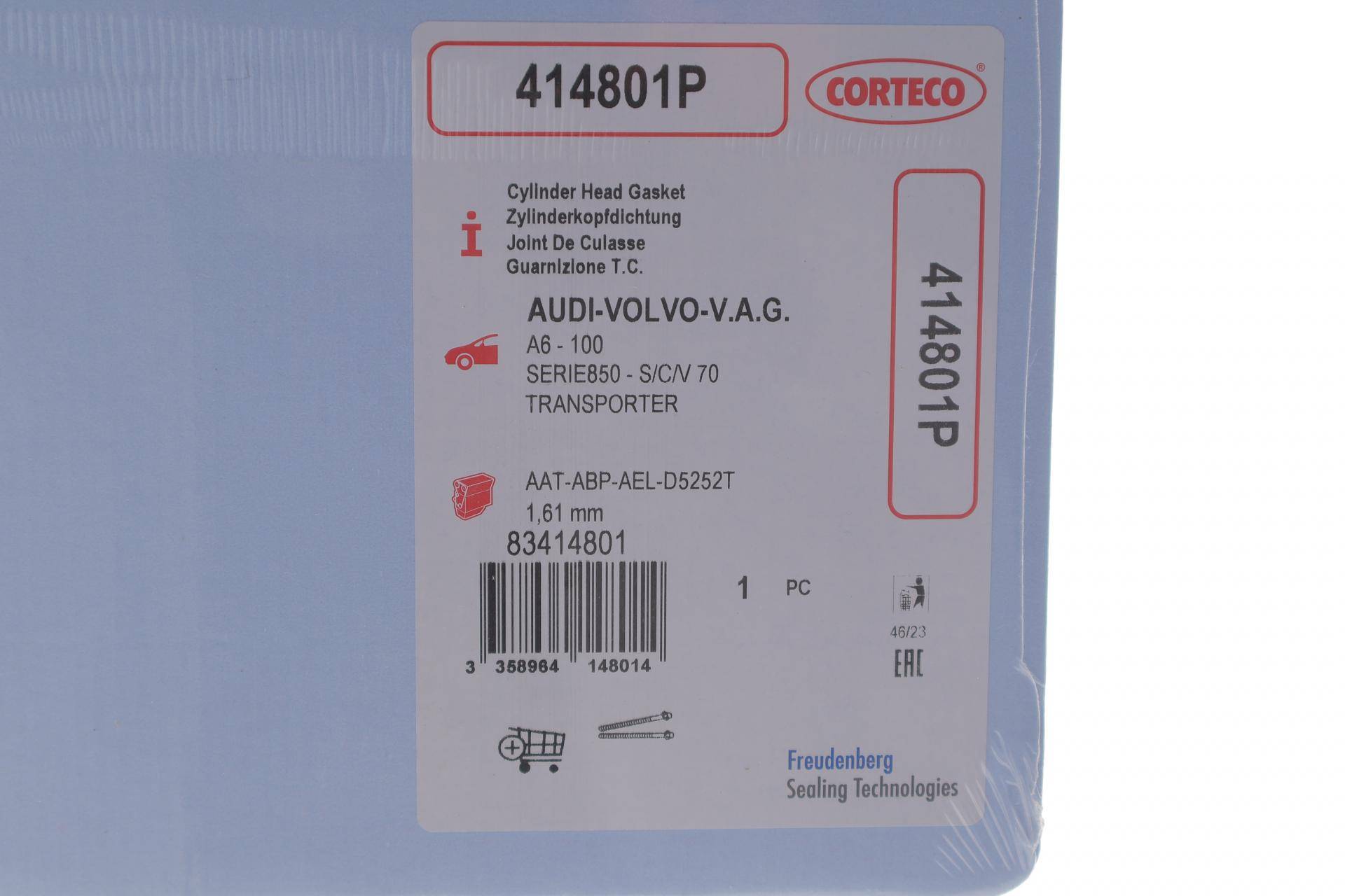 Прокладка ГБЦ VW LT/T4 2.5TDI Ø82мм, 1,61мм (3 мітки)