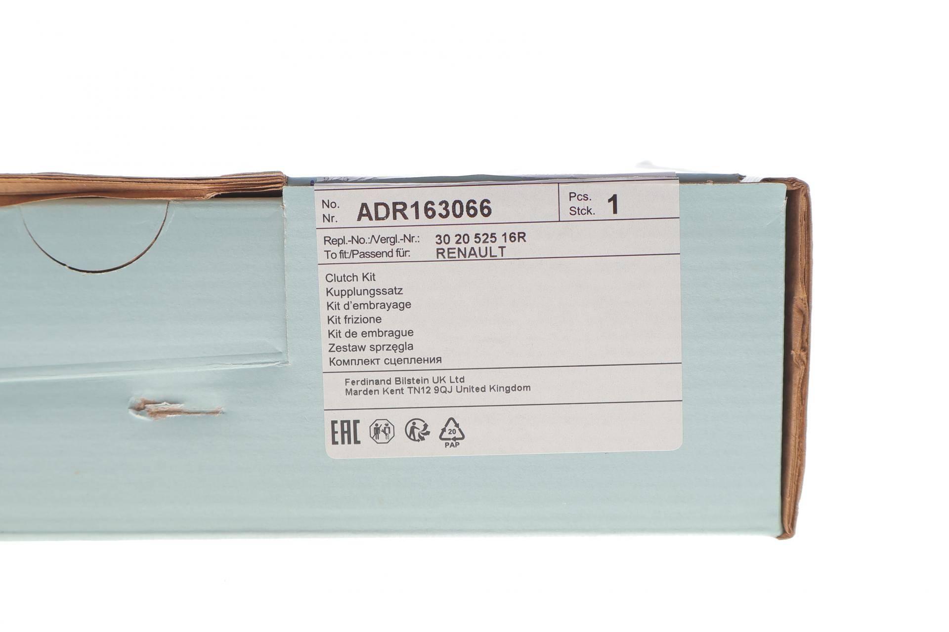 Комплект зчеплення Dacia Logan/Renault Clio/Kangoo 1.5 dCi 08- 55/66kw, K9K