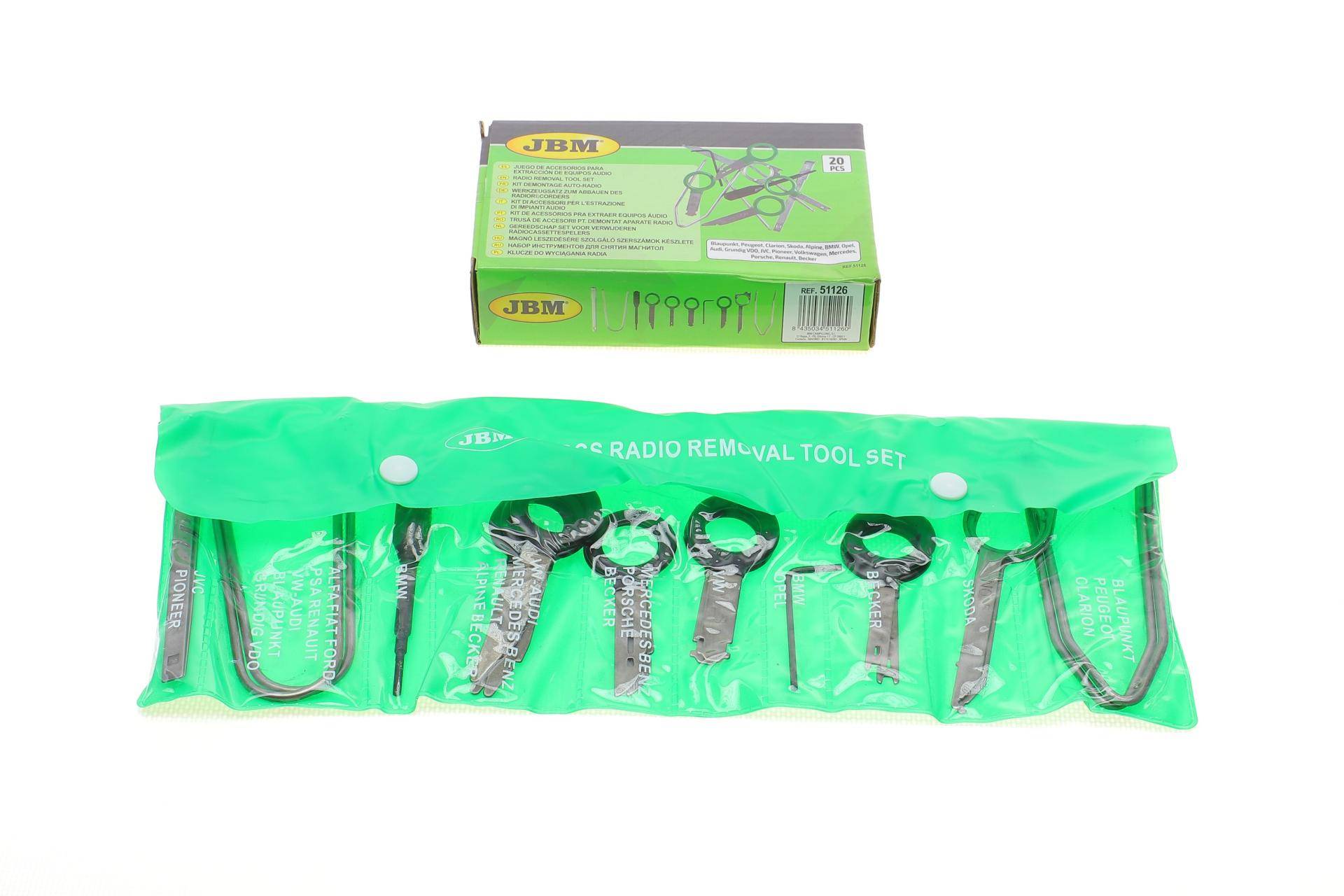 Набір інструментів для зняття магнітол (к-кт 20шт)