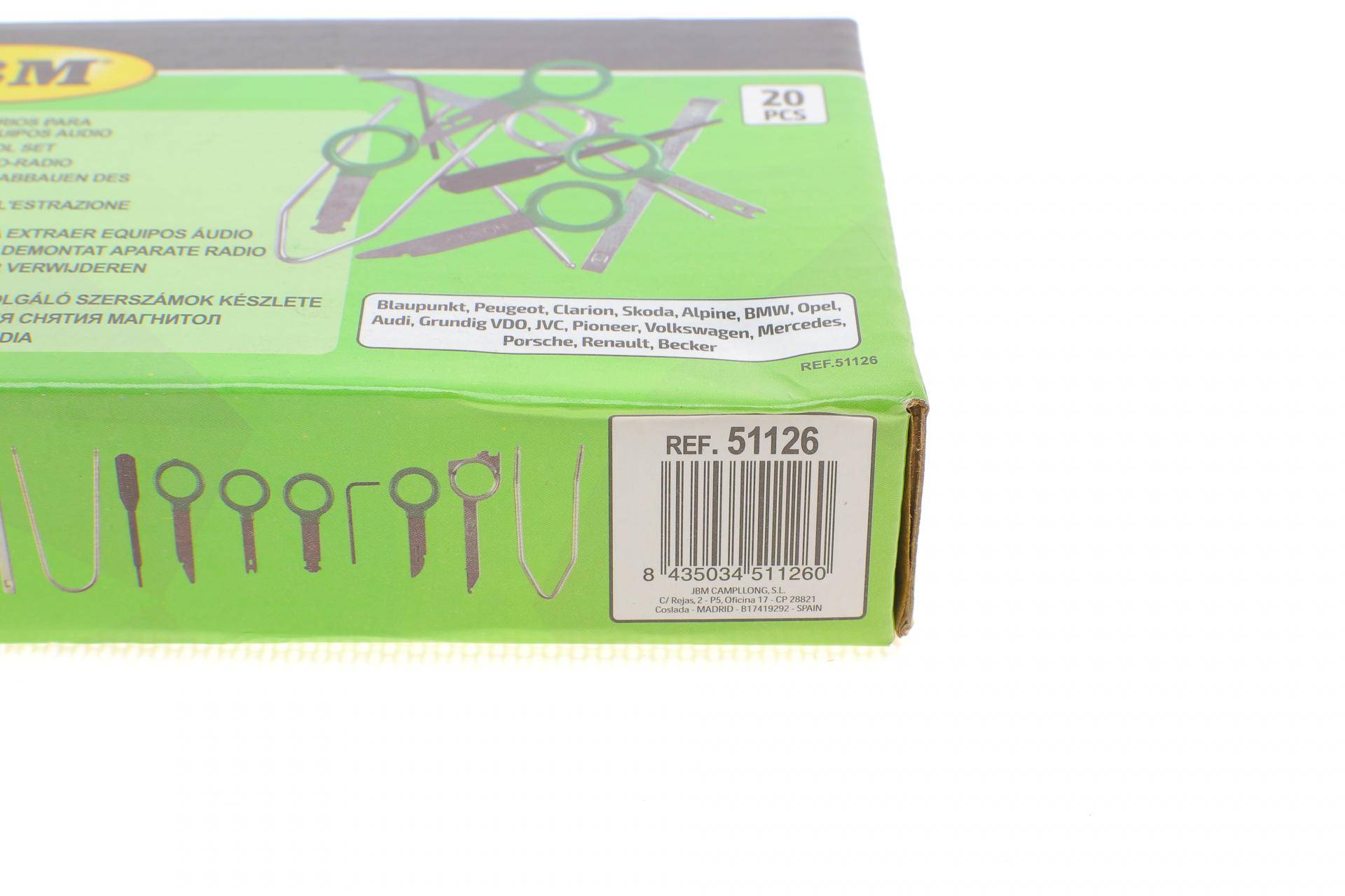 Набір інструментів для зняття магнітол (к-кт 20шт)