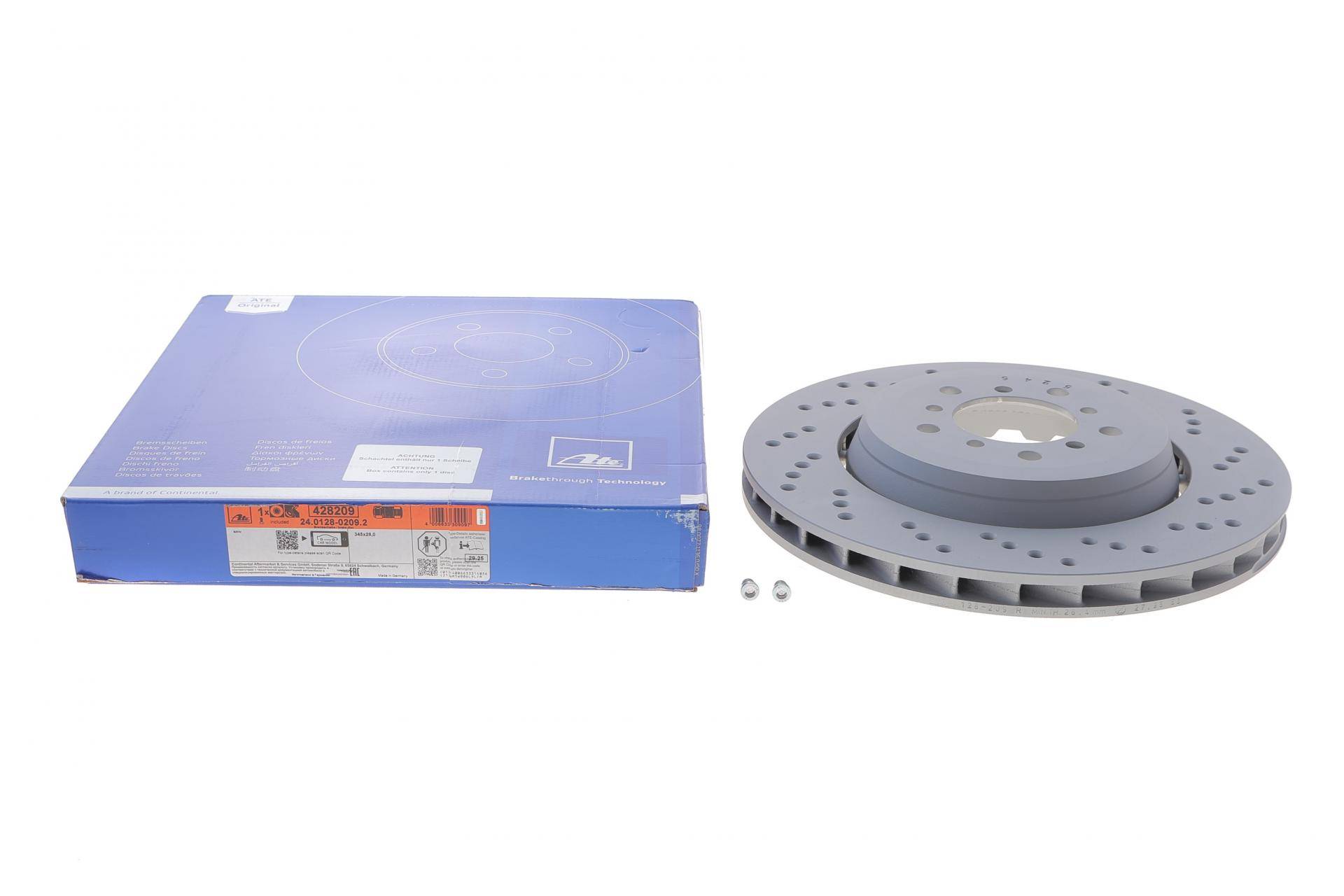 Диск гальмівний (передній) (R) BMW M3 (E46) 00-16 (345x28)) (з покриттям) (з отворами) (вент)