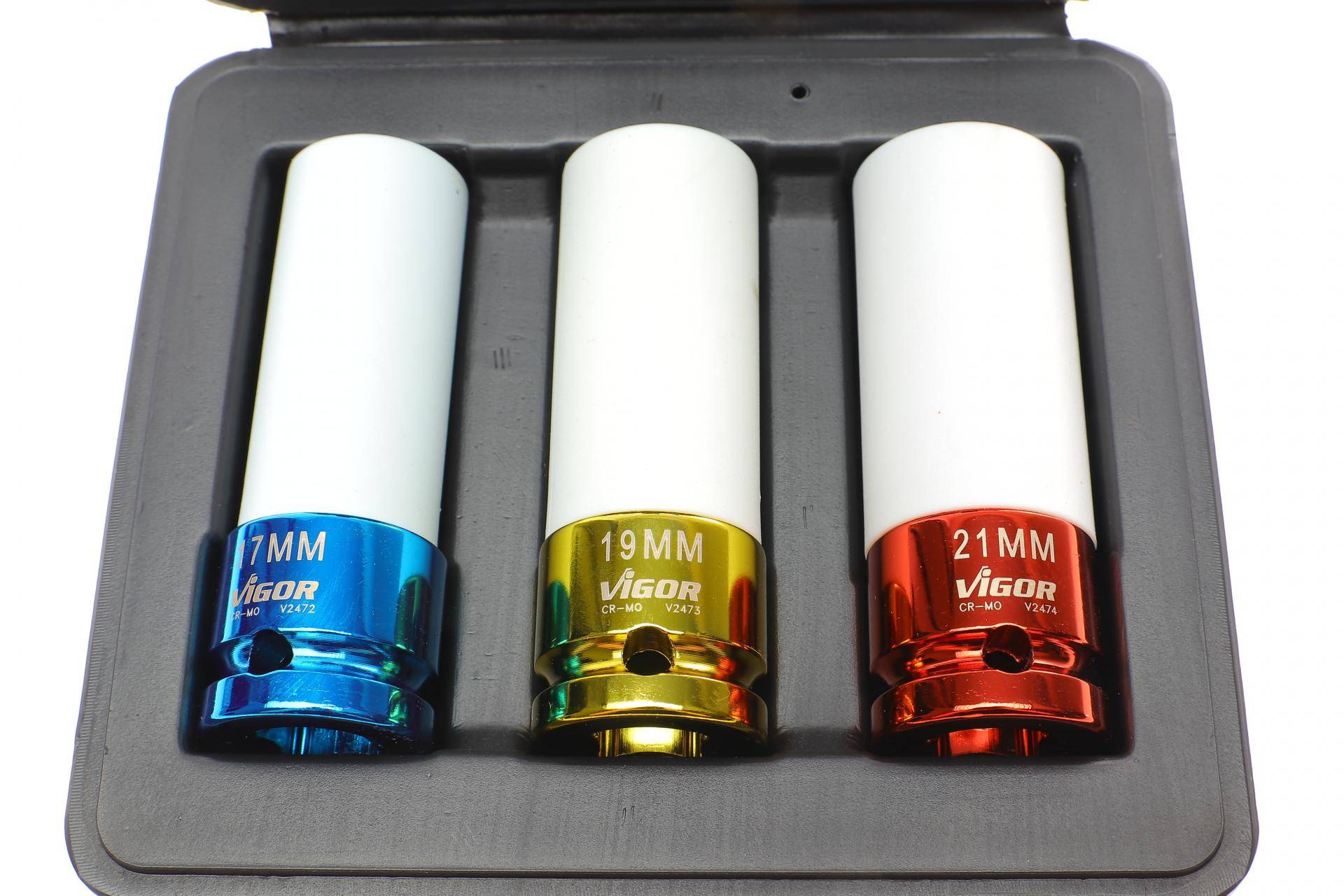 Набір ударних головок 1/2" для шиномонтажу 17-19-21 мм (хромовані)