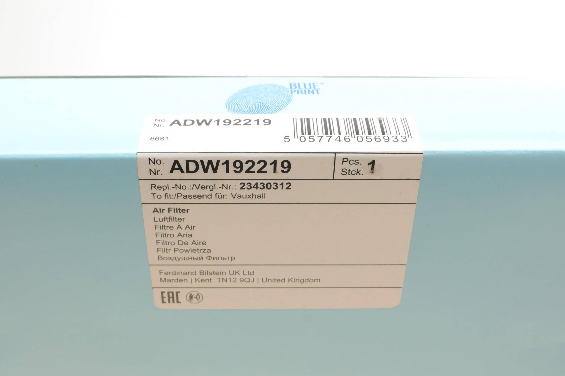 Фільтр повітряний Opel Insignia B 1.5/1.6T 17-