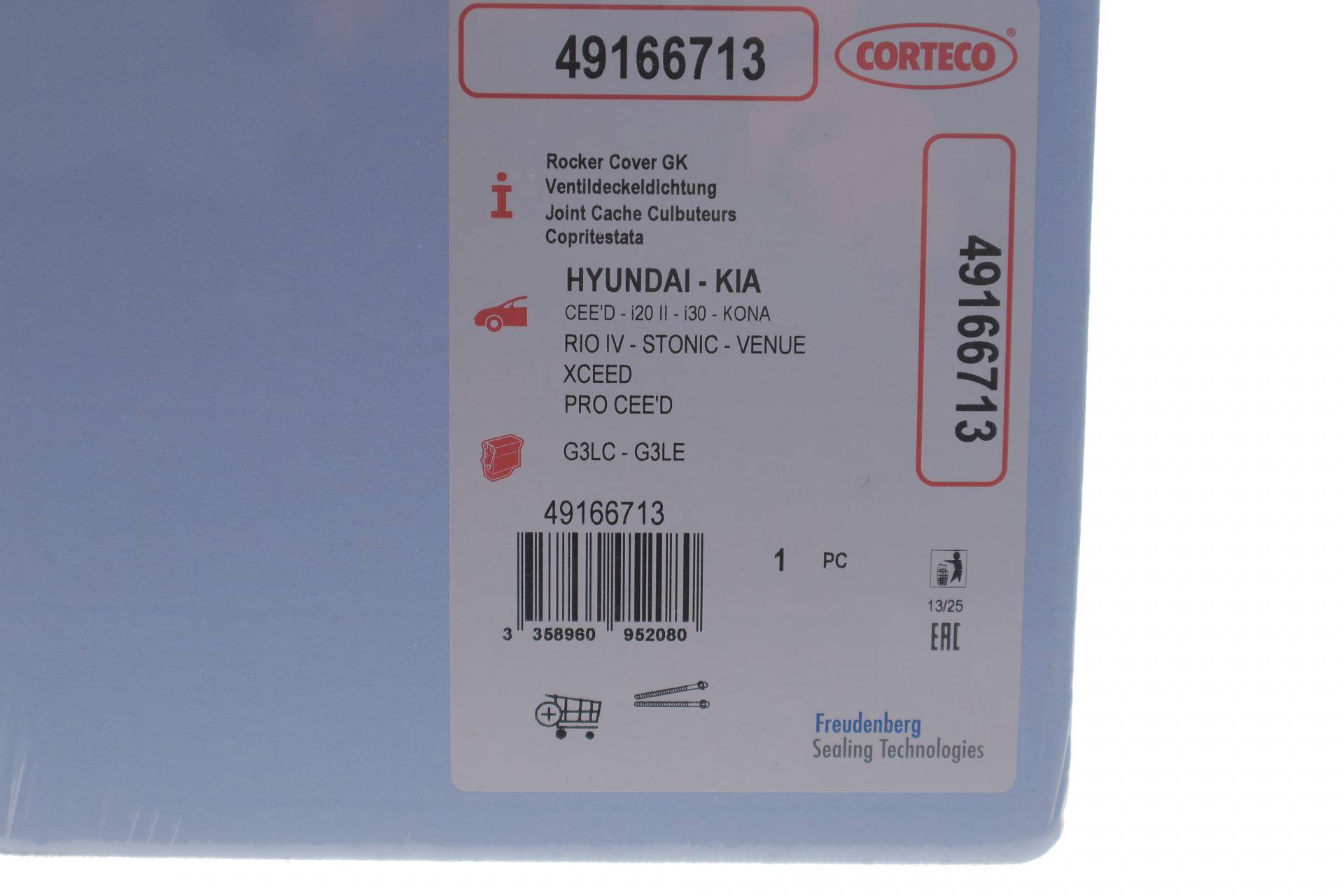 Прокладка кришки клапанів Hyundai i20/i30/Kia Ceed 15-