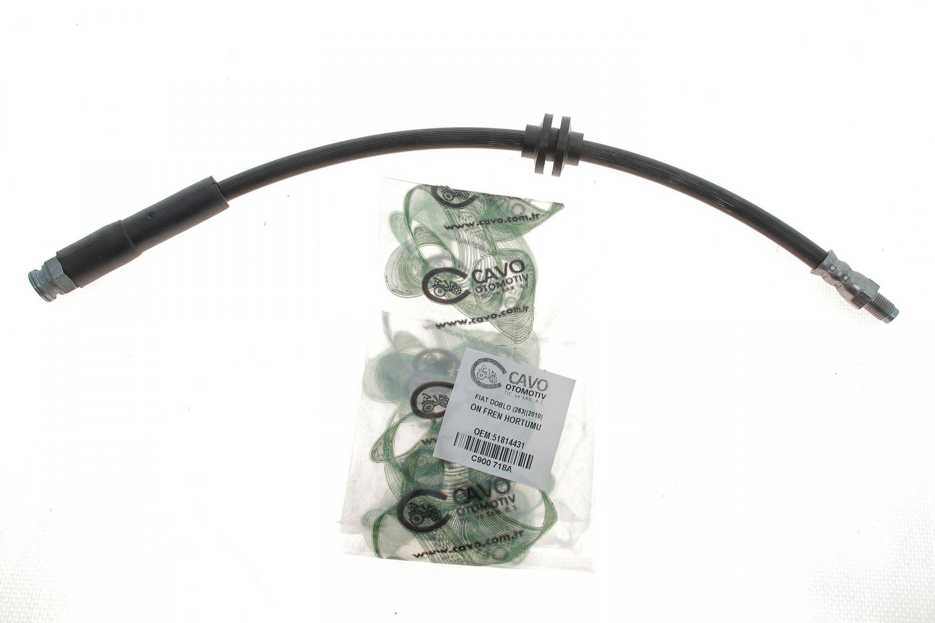 Шланг гальмівний (передній) Fiat Doblo 10-