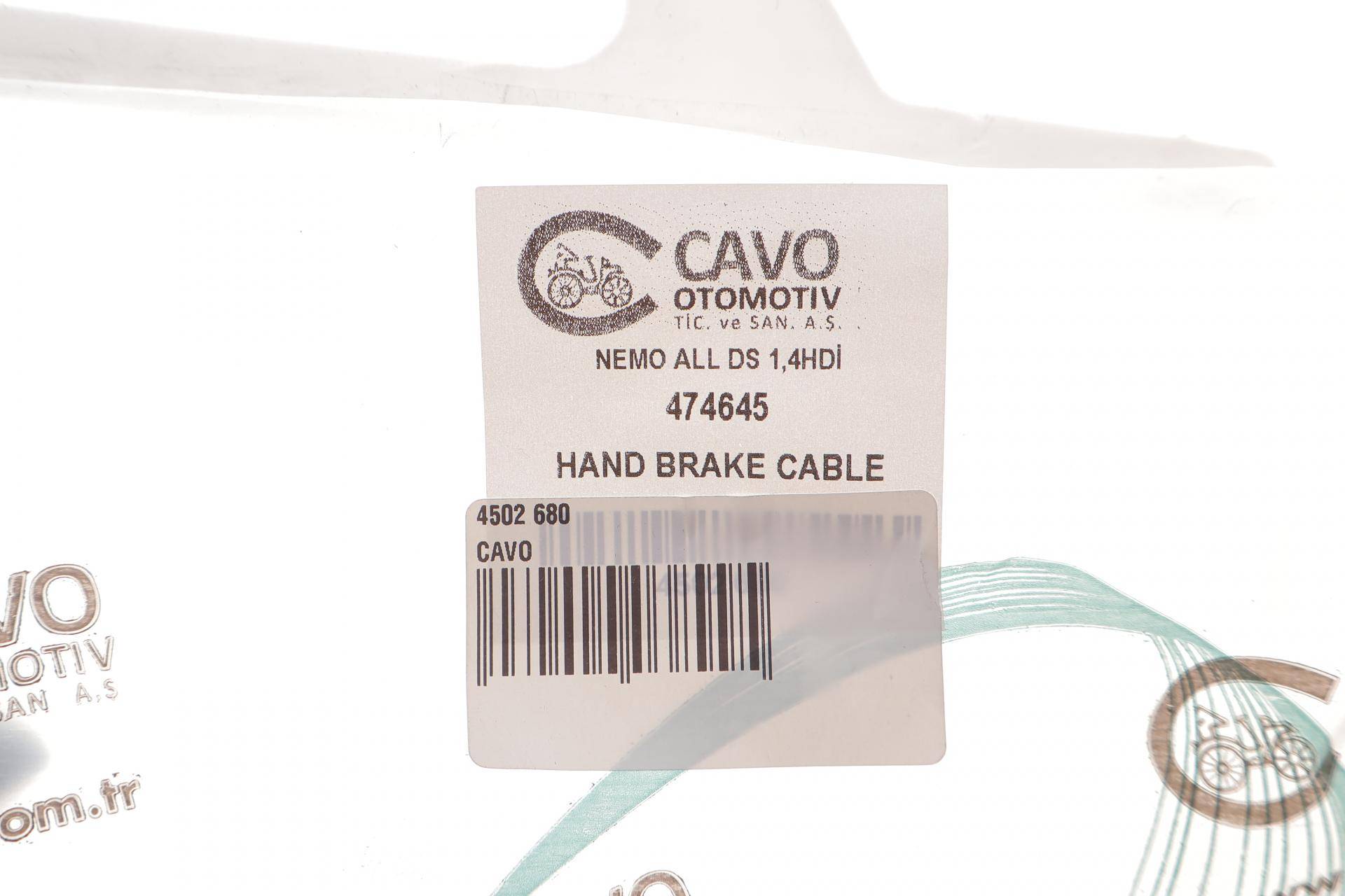 Трос ручника (R) Citroen Nemo 08- (1710/1435mm)