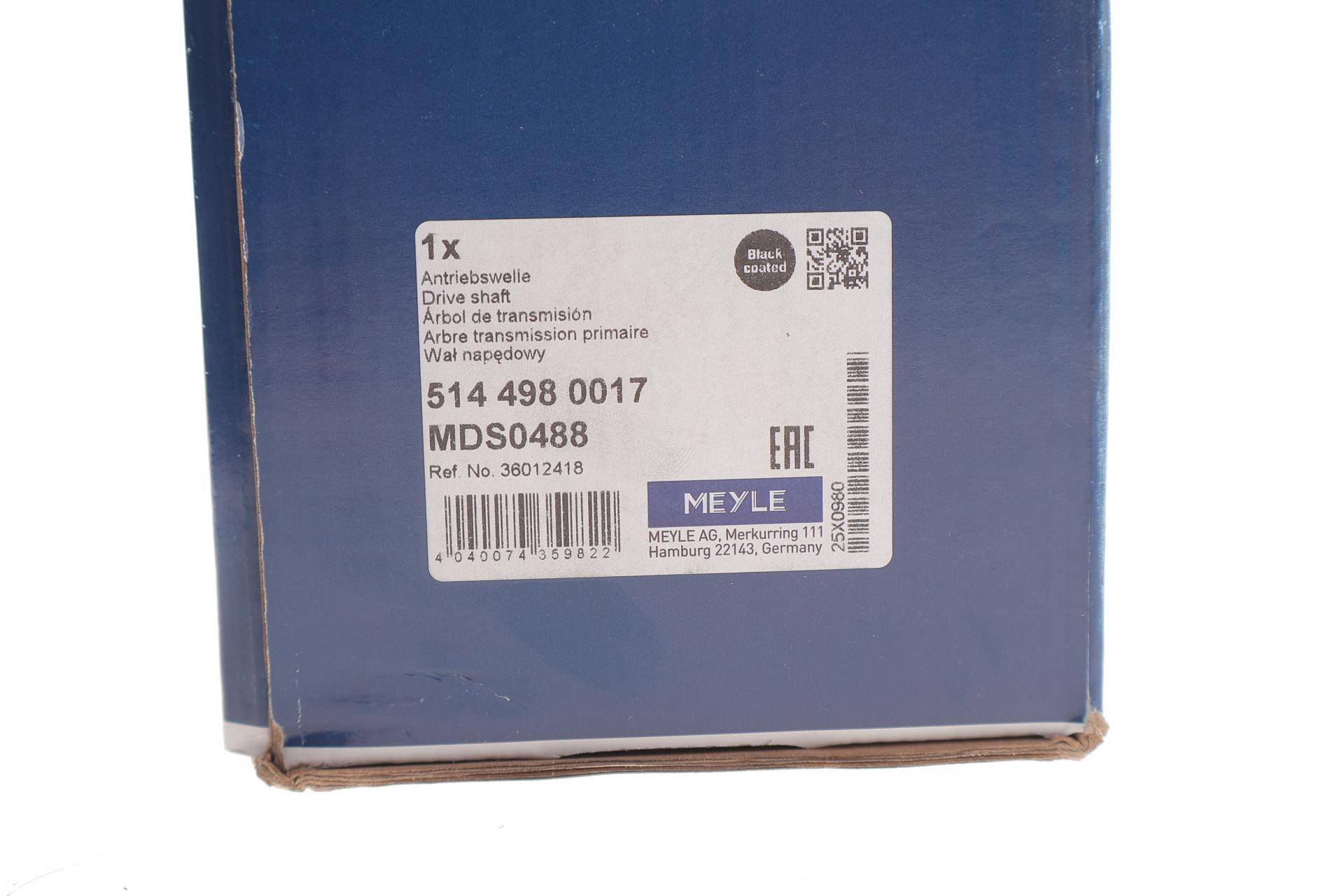 Піввісь (передня) (R) Volvo XC60 2.4D 08-17 (40z/27z/1027mm)