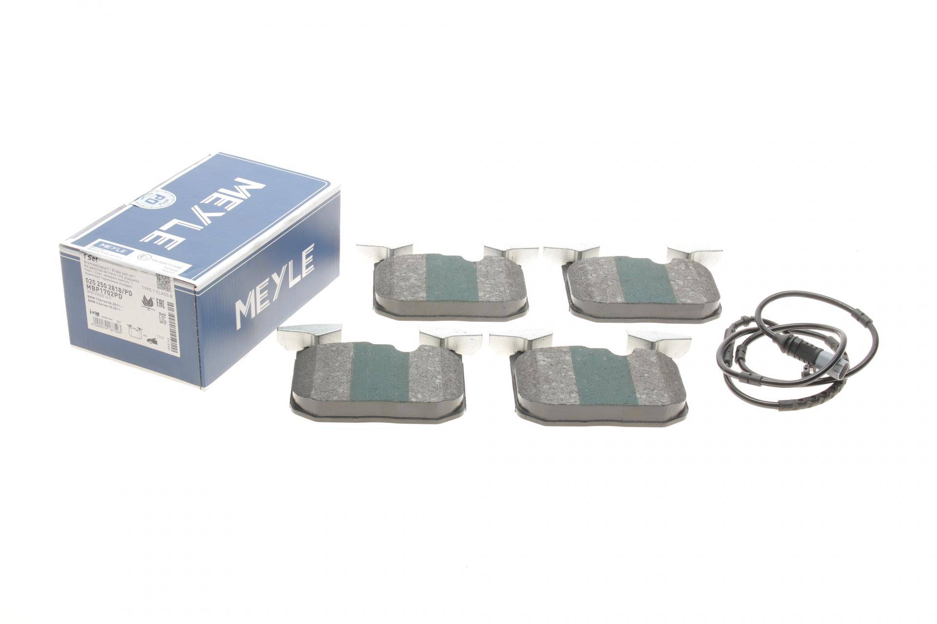 Колодки гальмівні (передні) BMW 1 (F20/F21)/ 3 (F30/F31/F34)/ i8 (I12) 11- (Brembo) B47/N13/N47/N55