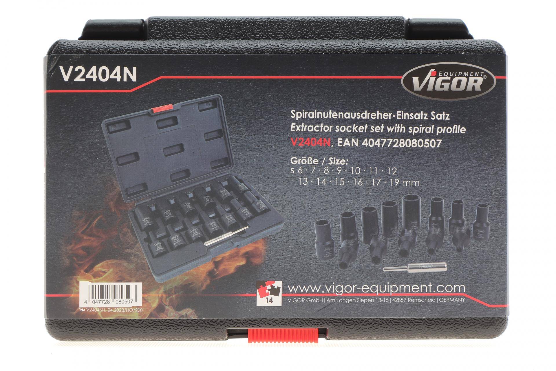 Набір головок для викручування скруглених болтів і гайок (з гвинтовою канавкою) (14шт)