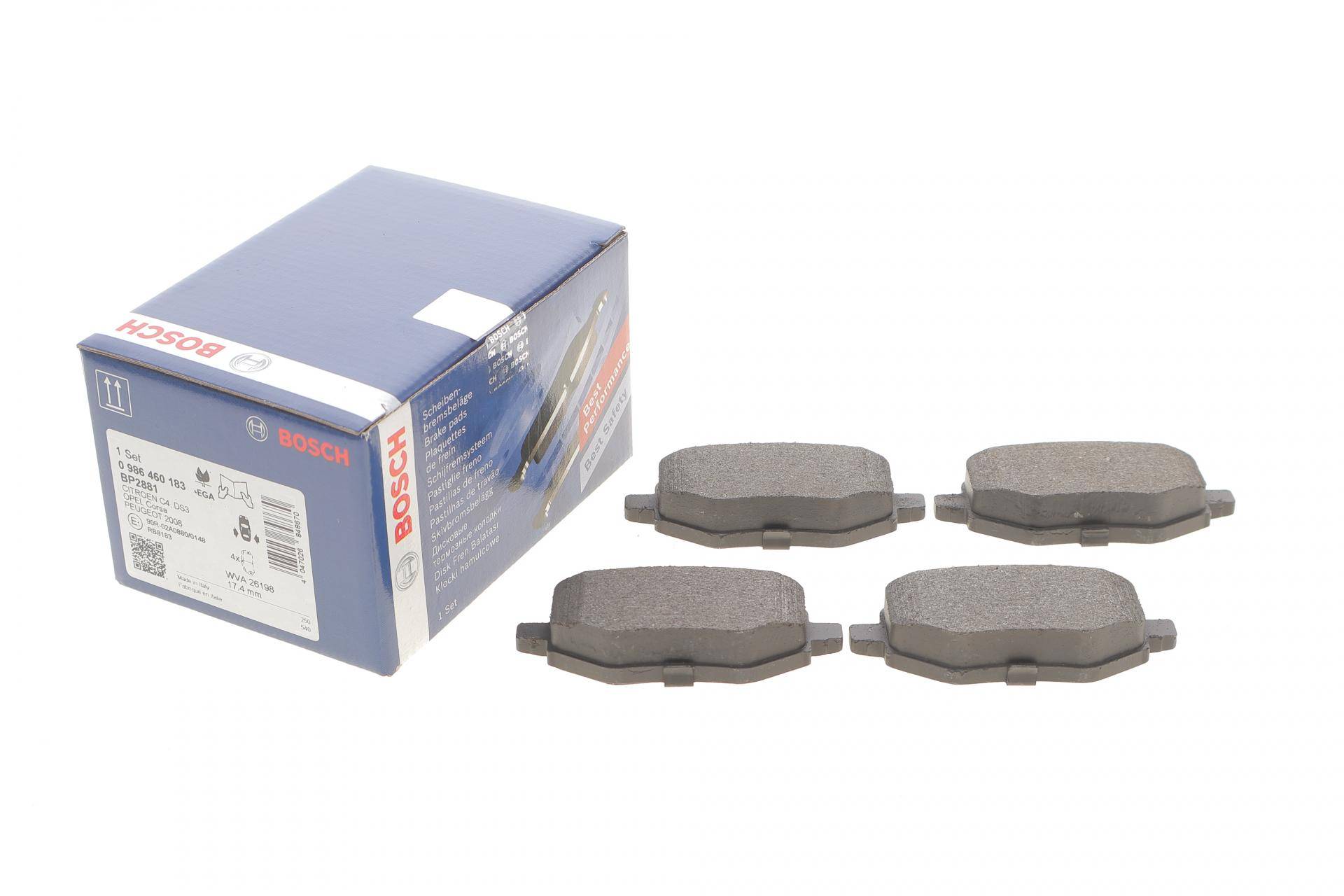 Колодки гальмівні (задні) Citroen C4 20-/Peugeot 2008/208 19-