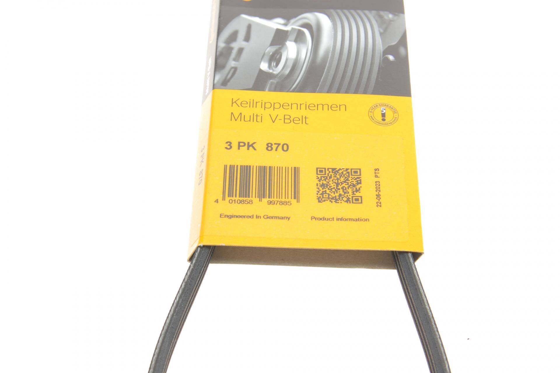 Ремінь генератора Toyota Rav 4 IV 2.5 Hybrid 15-18 (3PK870)