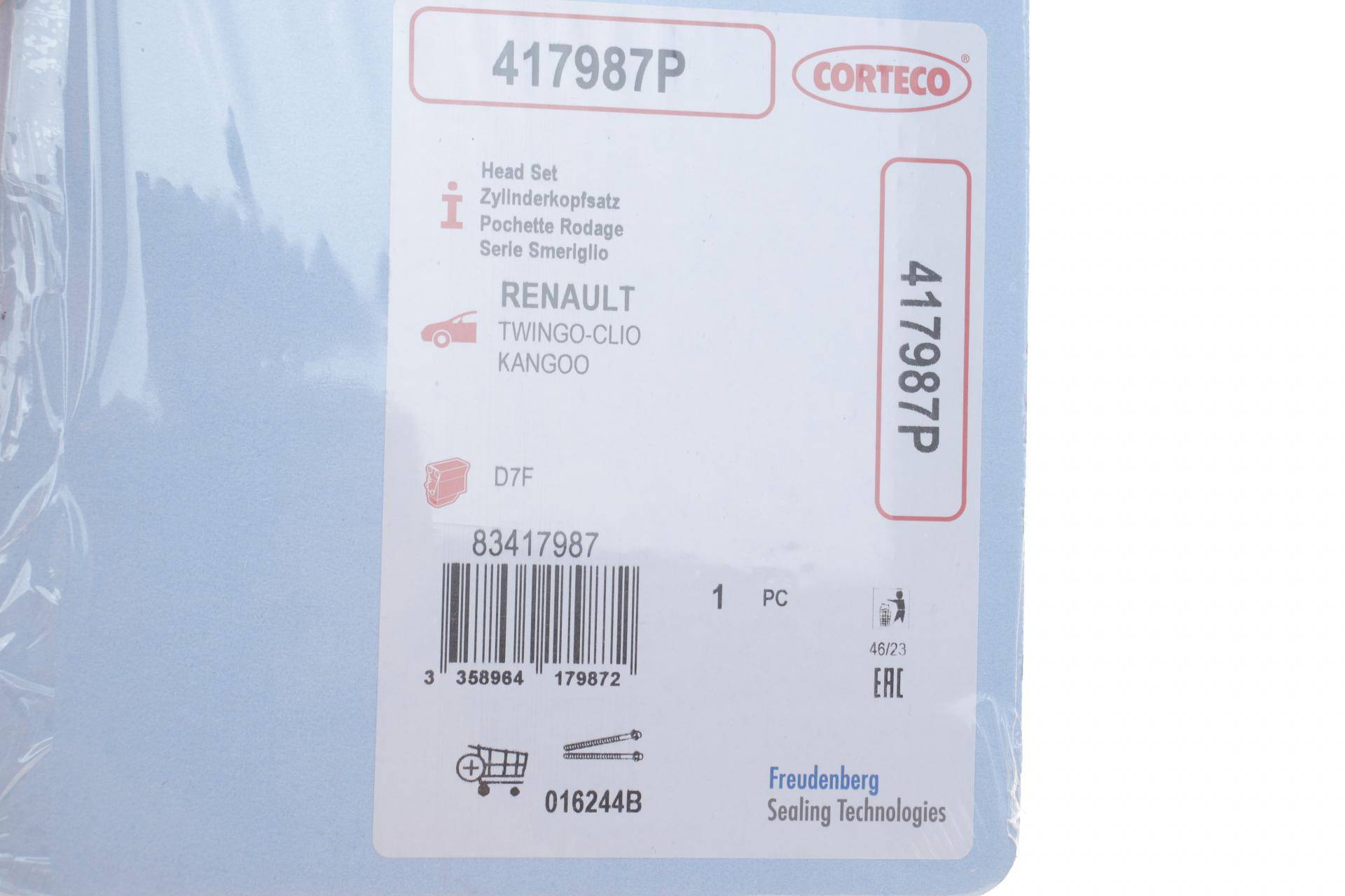 Комплект прокладок (верхній) Renault Kangoo 1.2 97-