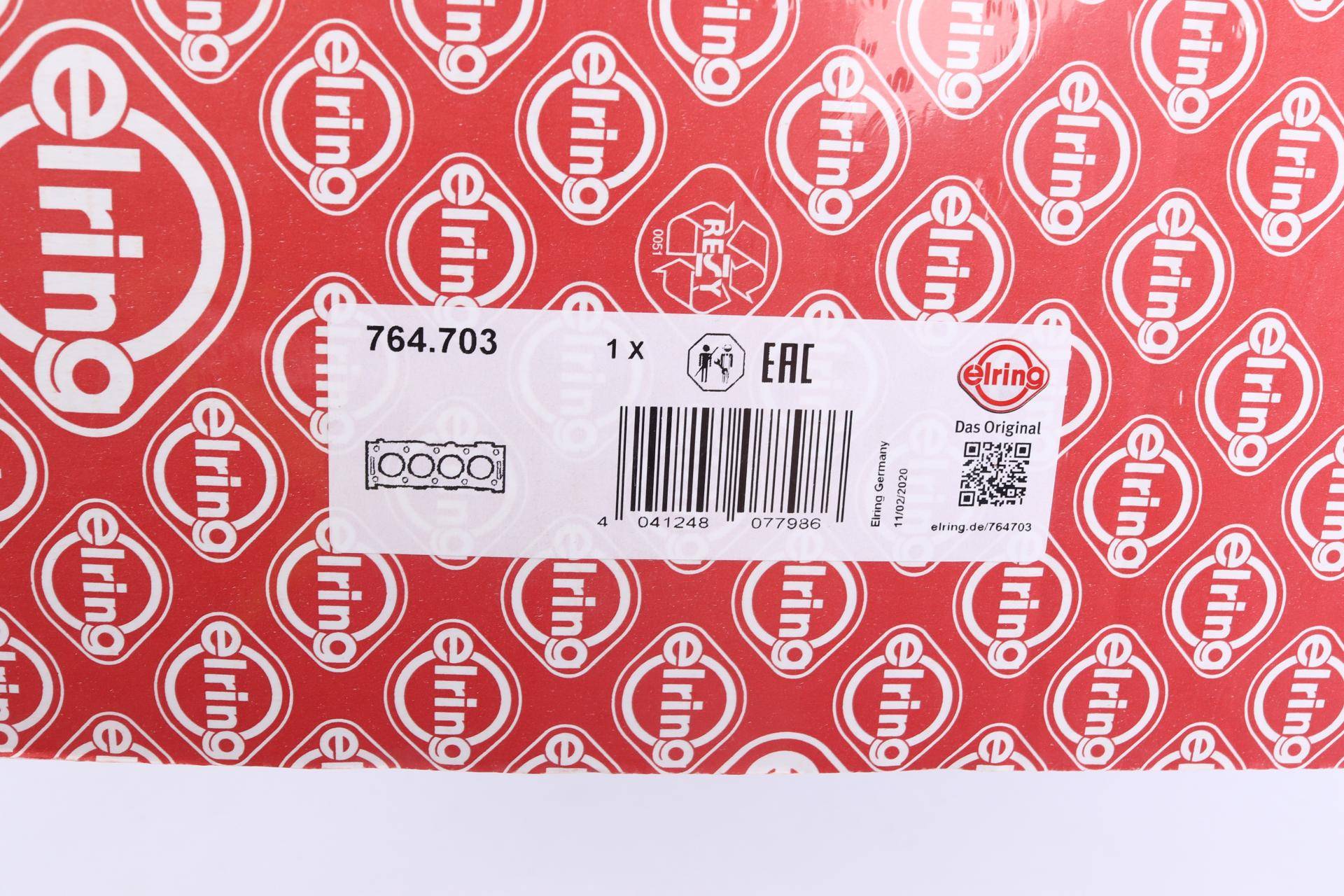 Прокладка ГБЦ MB W123/W124 1.8/2.0 80-93 (1.75 мм)