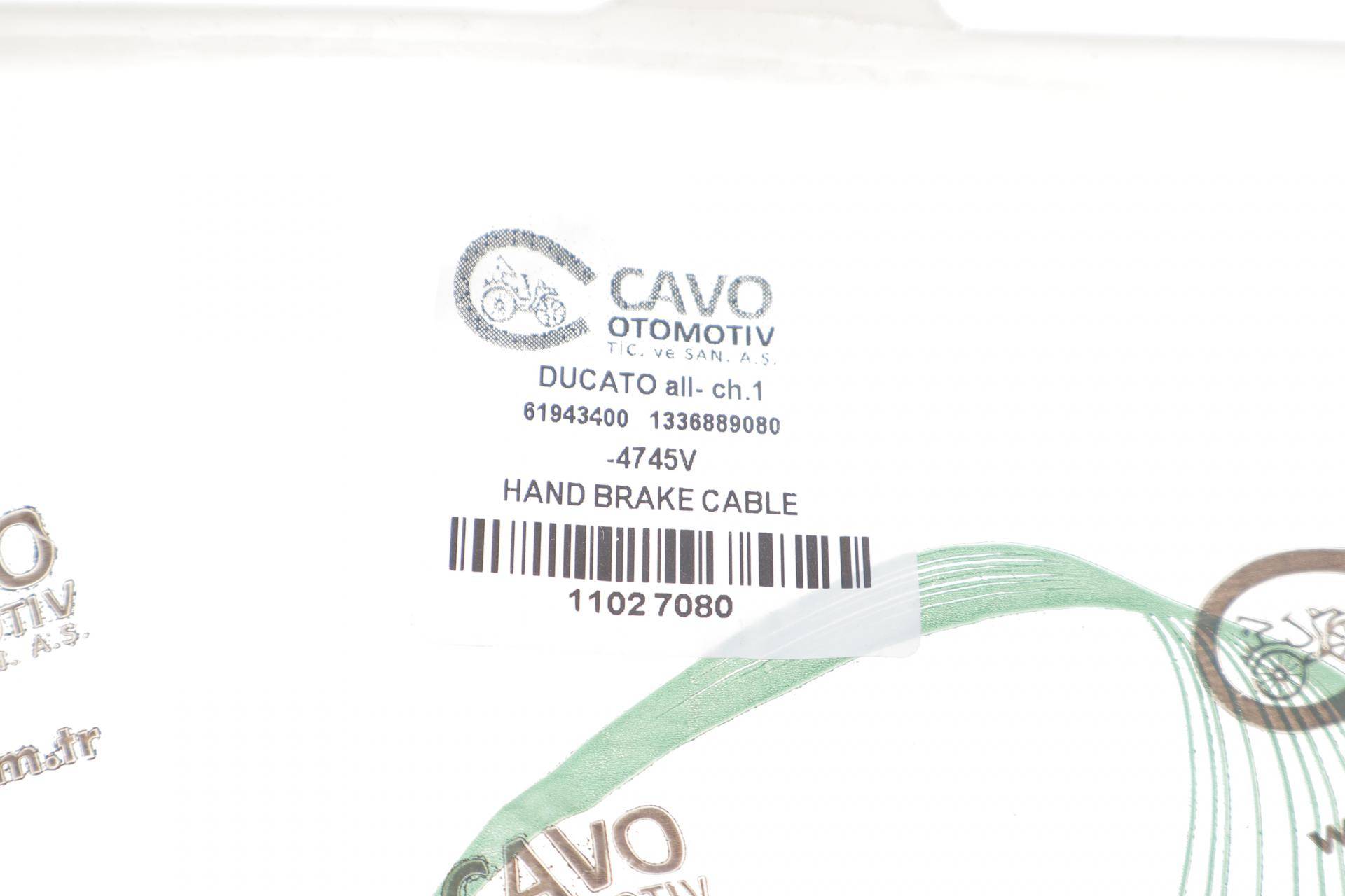 Трос ручника (центральний) Fiat Ducato 02- (1078/762mm)