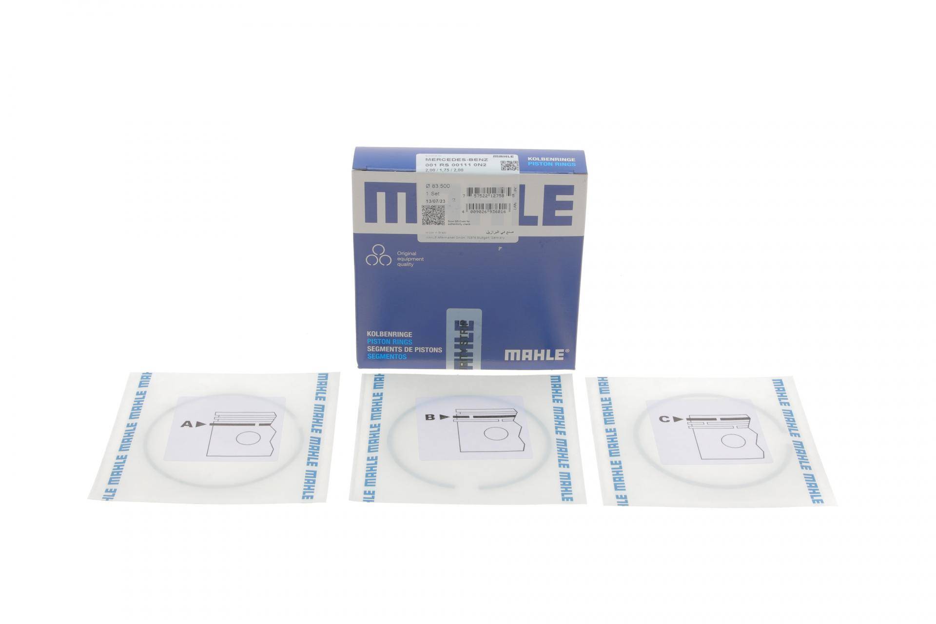 Кільця поршневі MB Sprinter 2.2CDI OM651 (83.50mm/+0.5) (2-1.75-2)