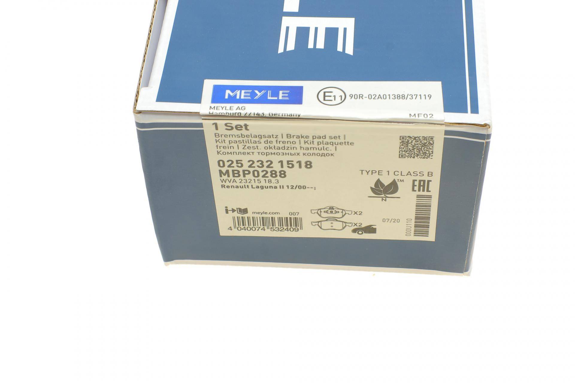 Колодки гальмівні (передні) Renault Laguna II/III 01-15/Megane II 03- (Ate)