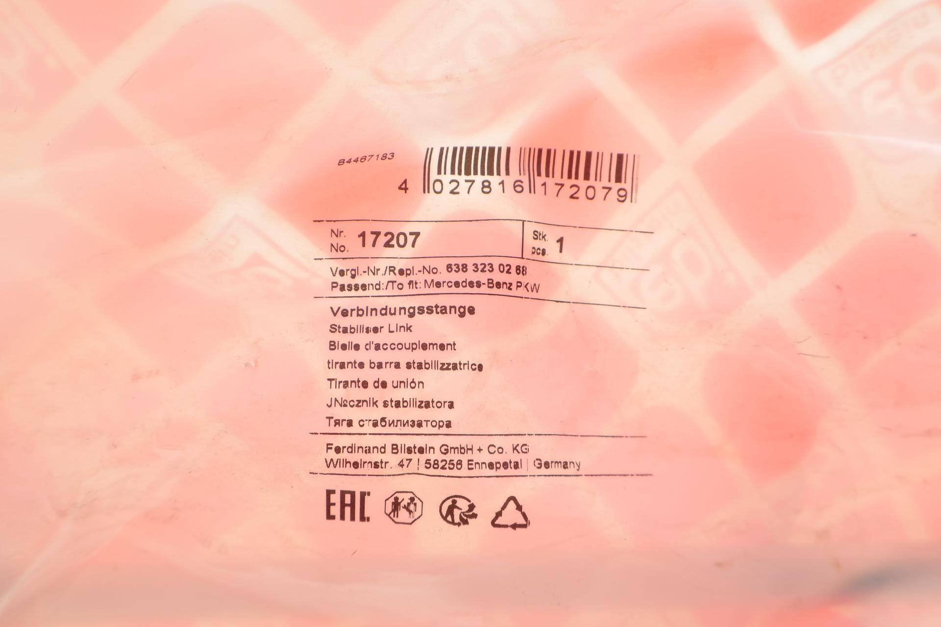 Тяга стабілізатора (переднього) (L) MB Vito (W638) 96-03 TDI