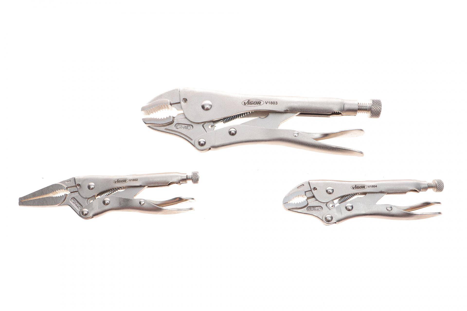 Набір кліщів затискних із фіксатором 125-150-225 мм (Пінці)