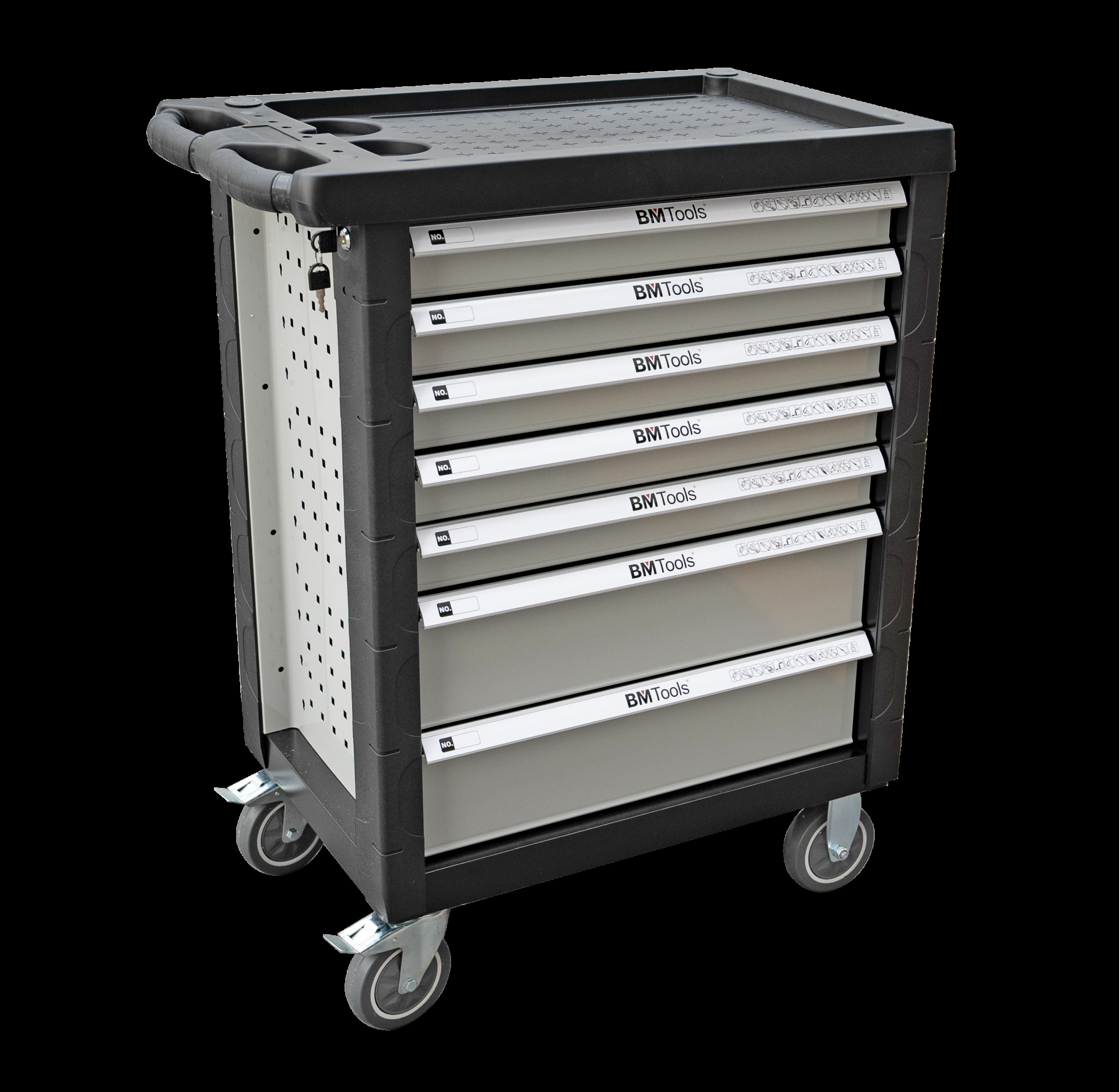 Візок з інструментами 7 секцій 172 од. (сірий)