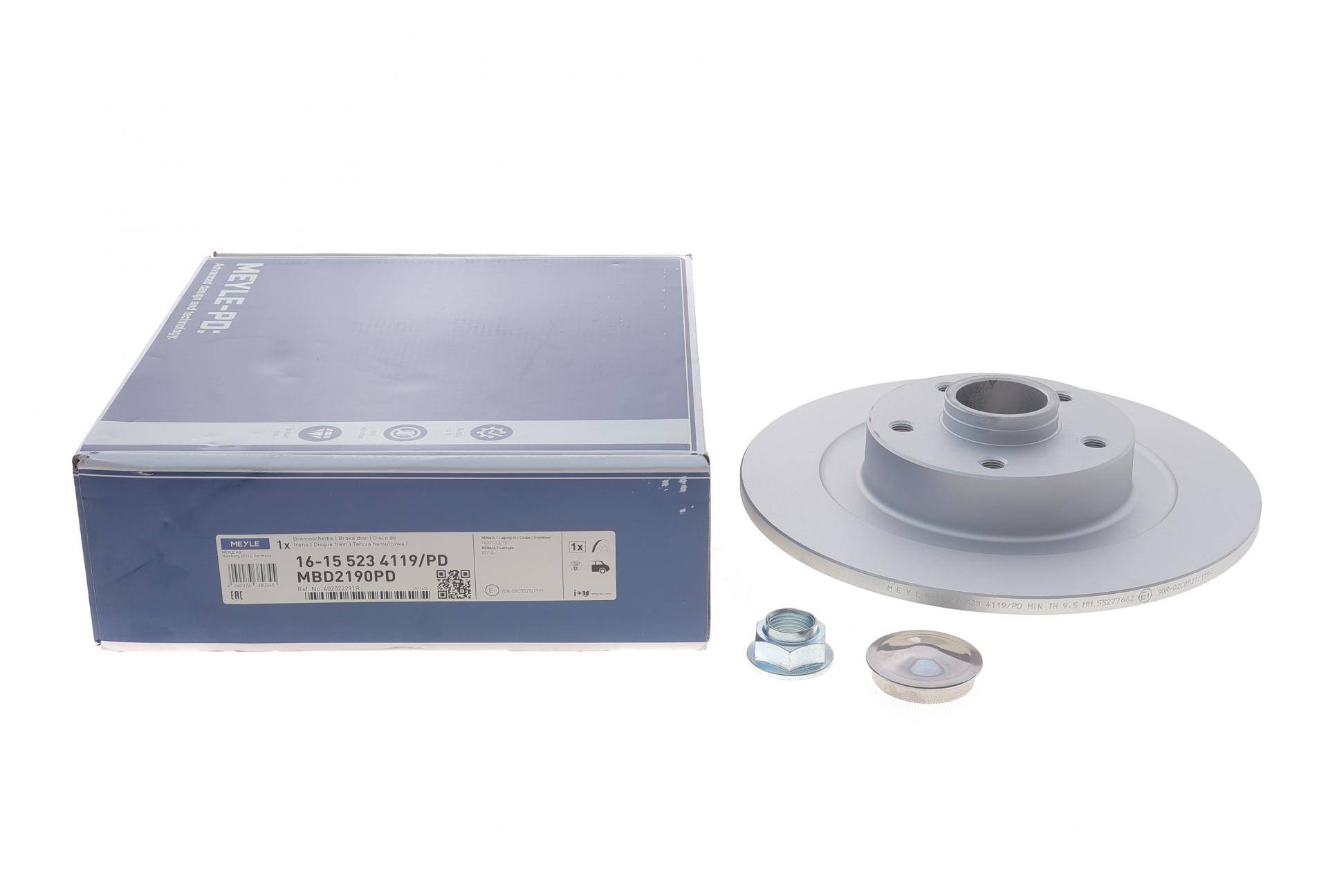 Диск гальмівний (задній) Renault Laguna III 08- (300x11) (+ABS) (з підшипником)