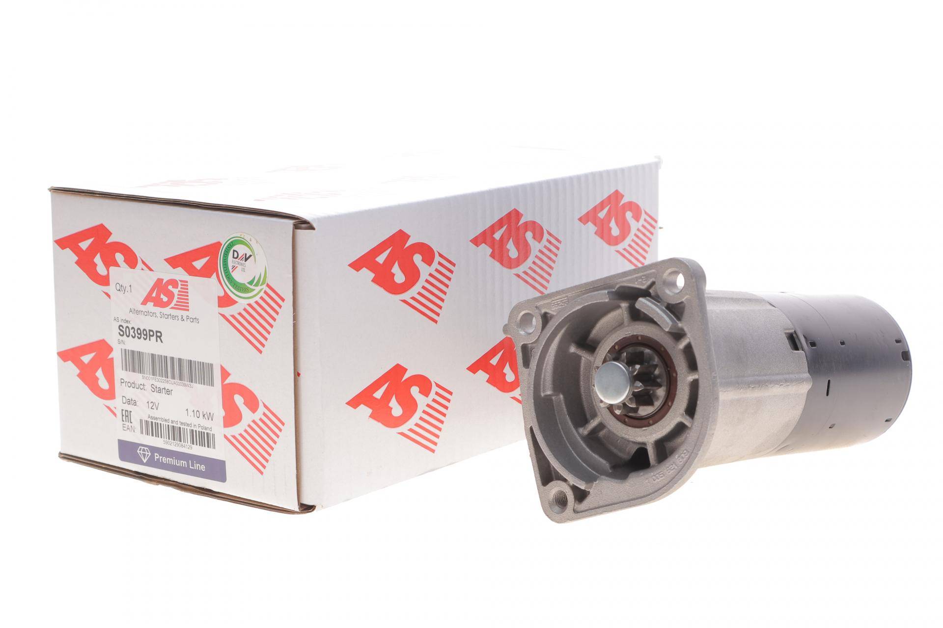 Стартер VW Polo 1.4-1.6 98-12 (12V/1.1kw) (z=9)