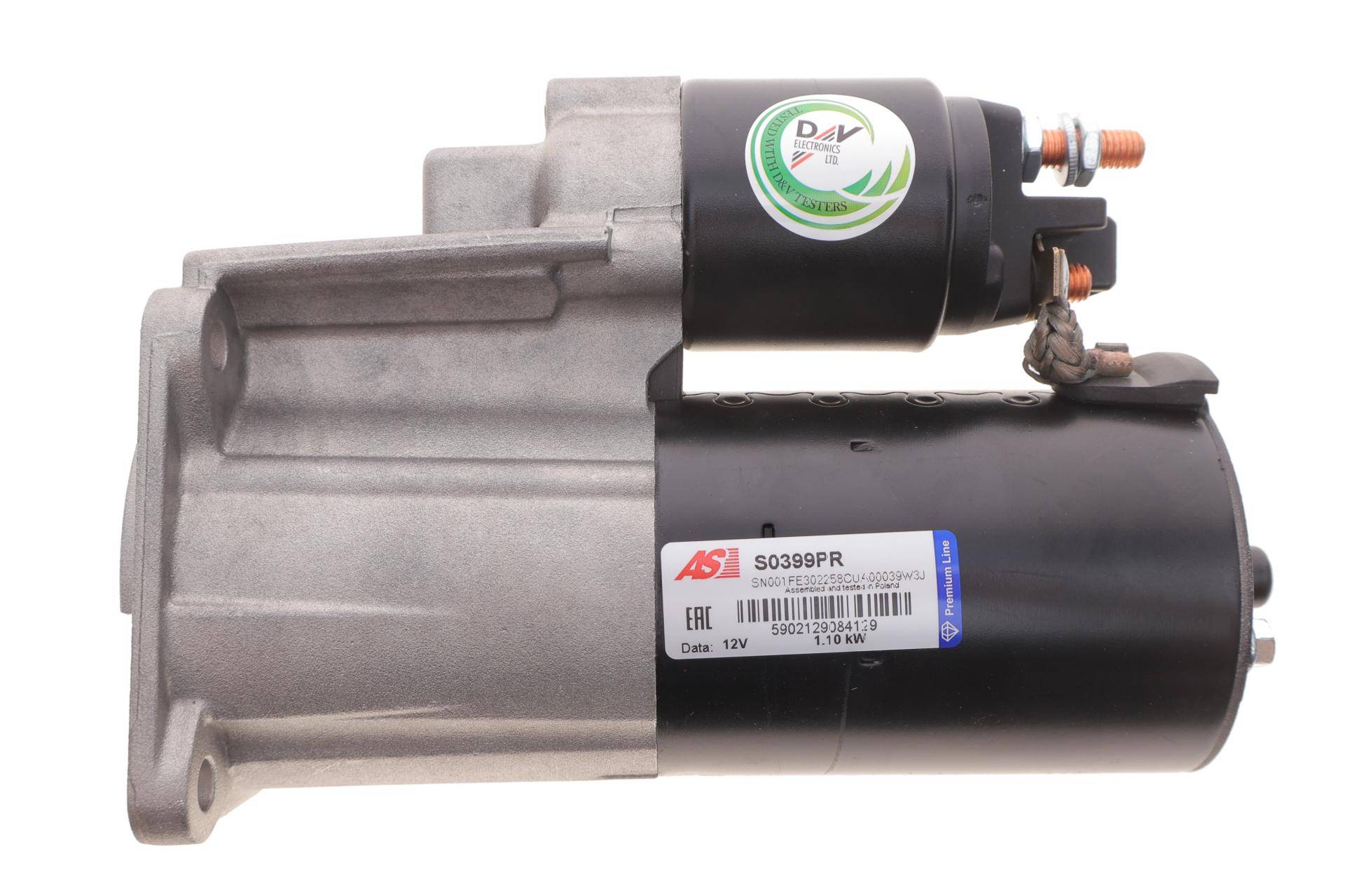 Стартер VW Polo 1.4-1.6 98-12 (12V/1.1kw) (z=9)