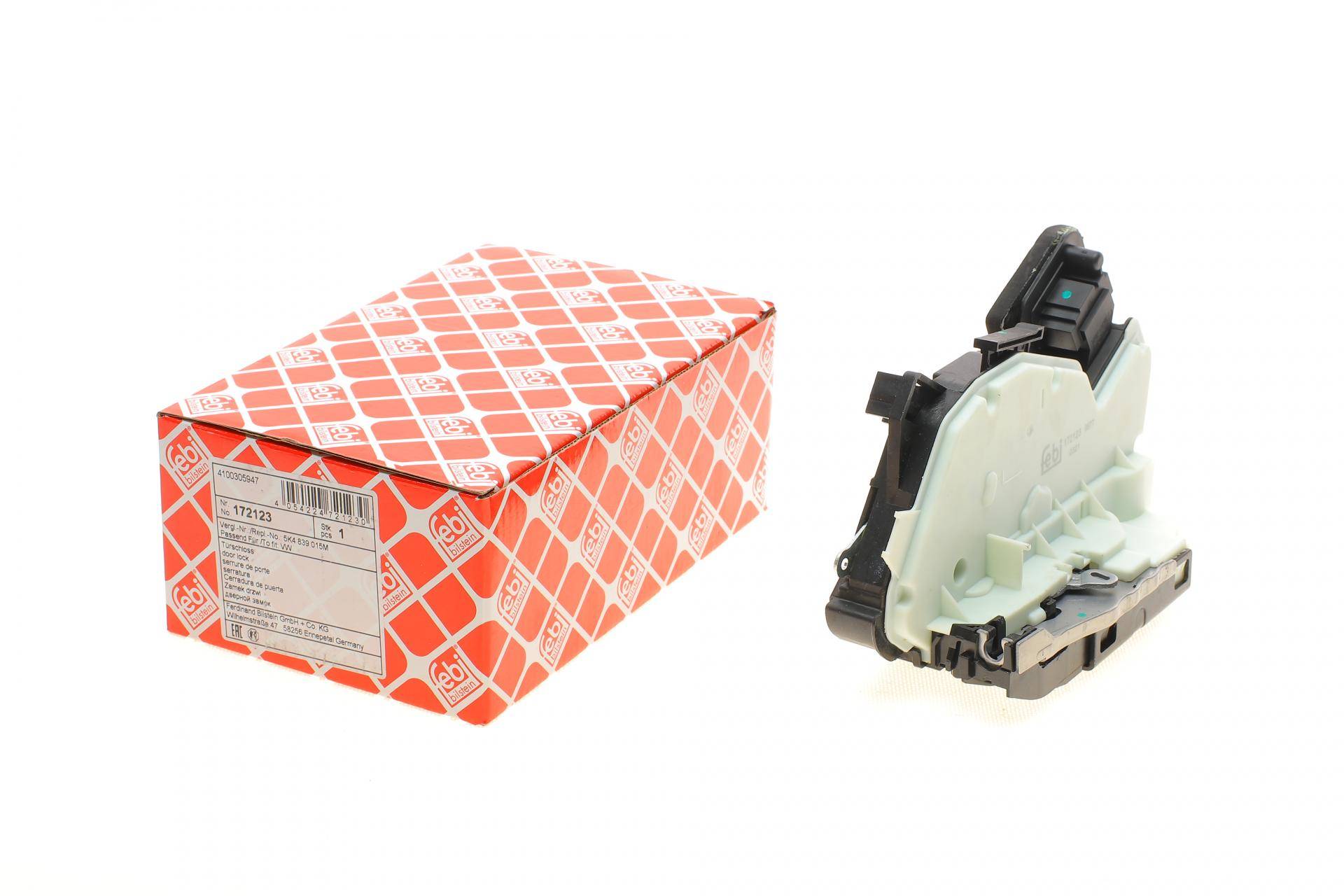 Замок дверей (задніх/L) Skoda Yeti 09-17/VW Golf 08-13/Polo 09-