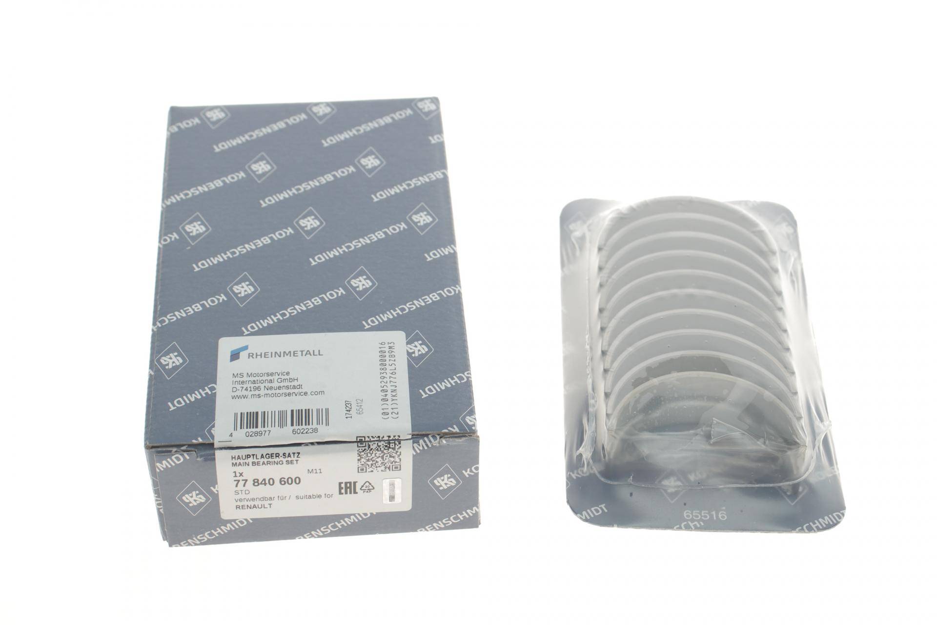 Вкладиші корінні Renault Kangoo 1.6 08- (STD)