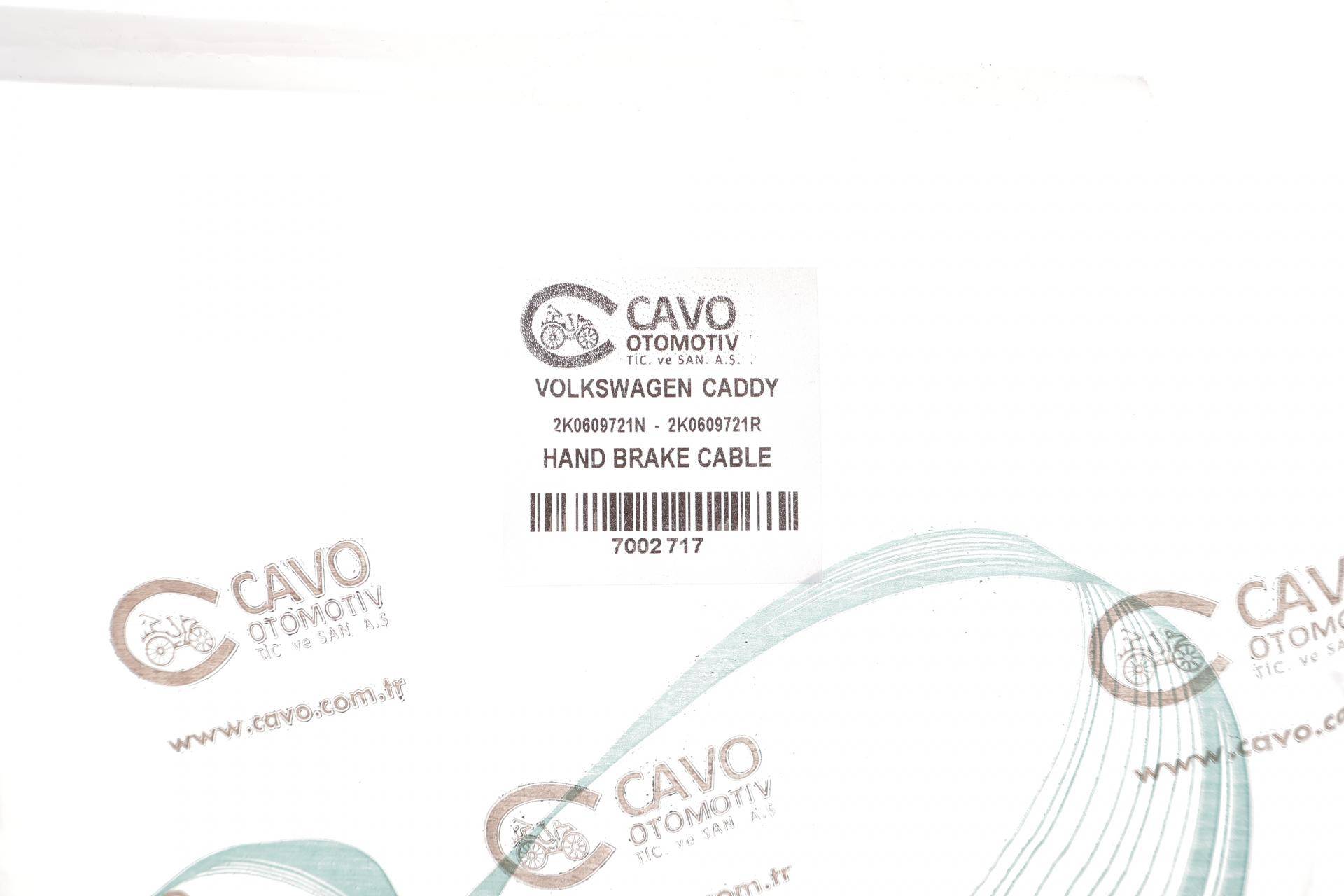 Трос ручника (задній) VW Caddy 08- (1727/561mm)