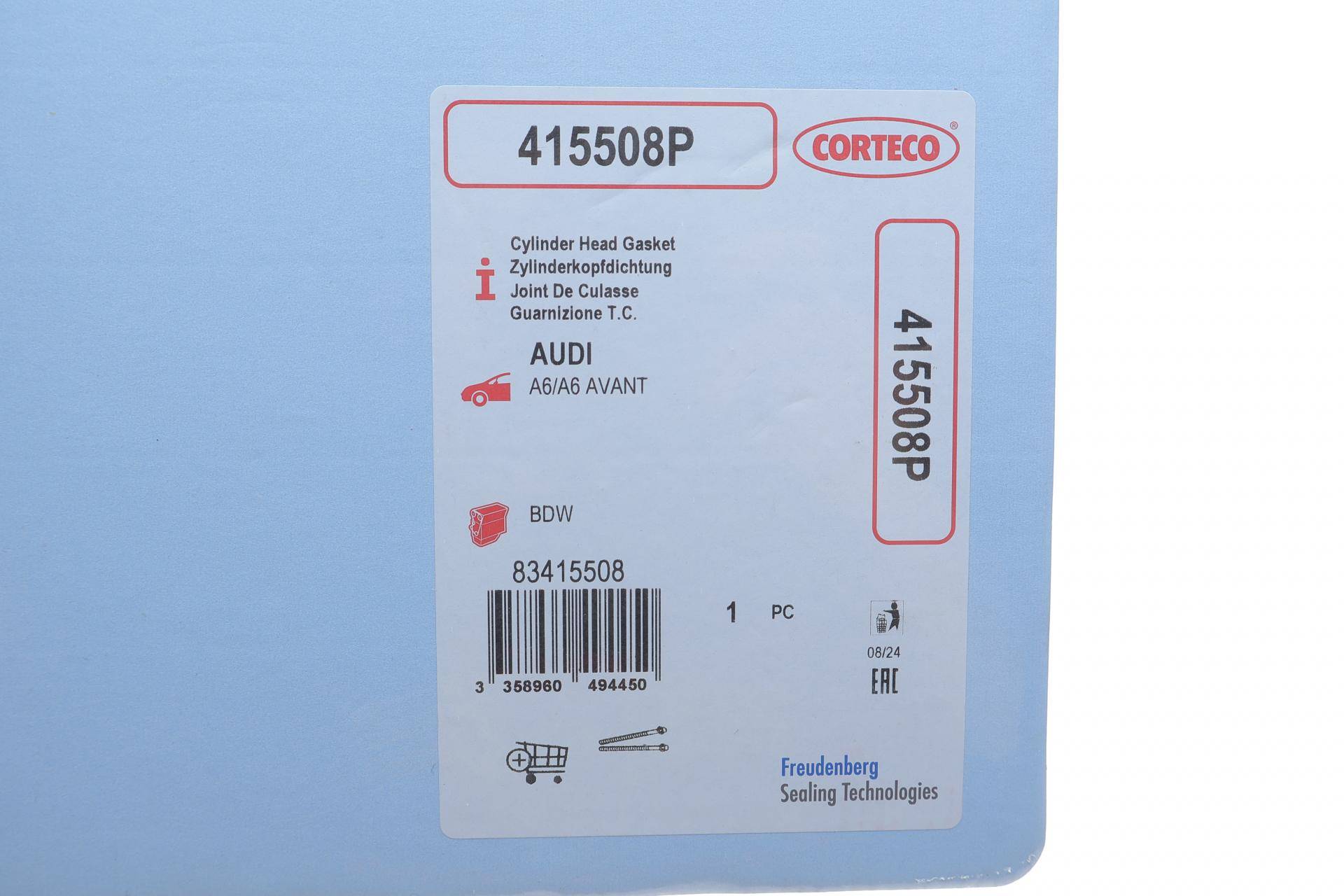 Прокладка ГБЦ Audi A6 2.4 04-08 (1-3 циліндр)